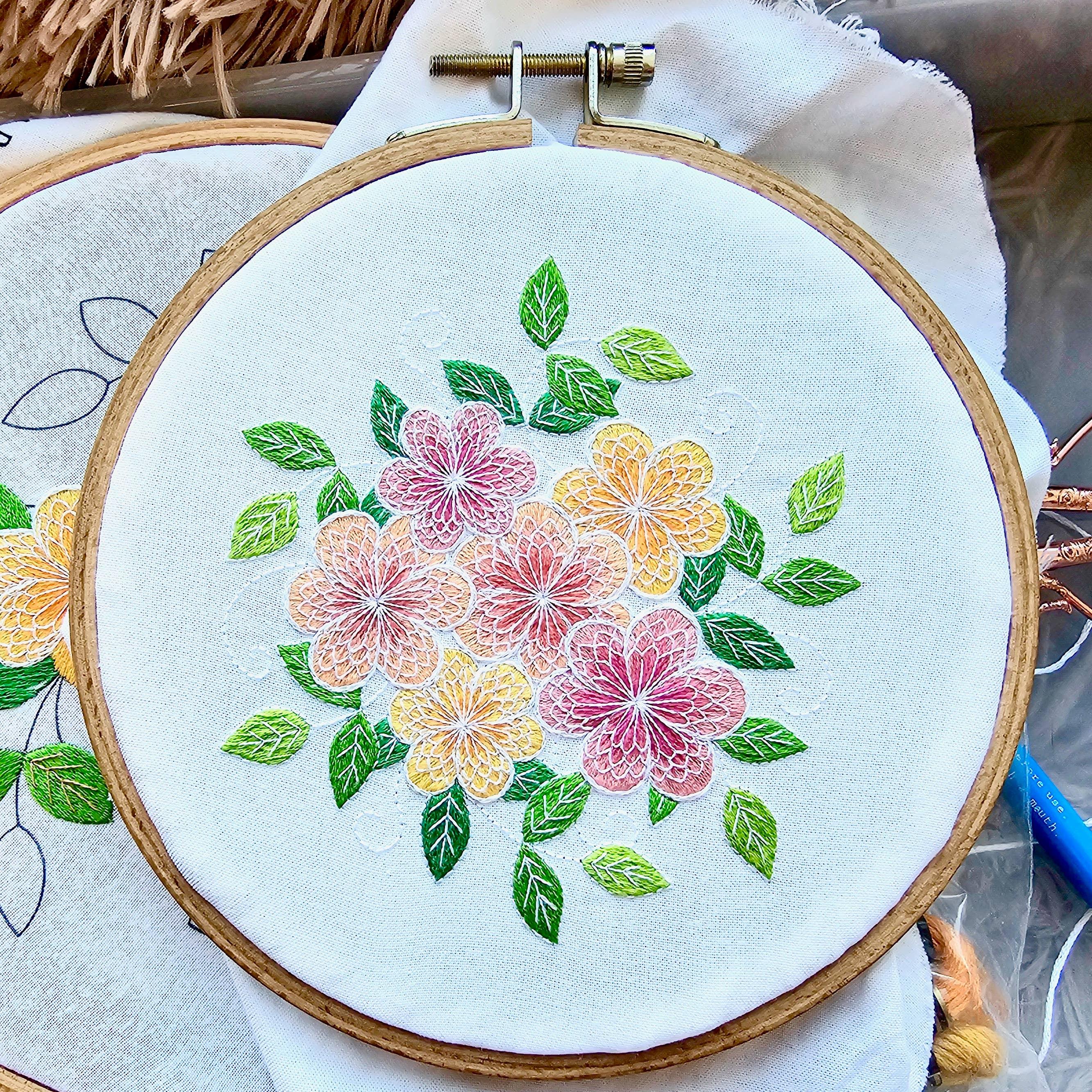 Lacy Flowers Intermediate Embroidery Kit