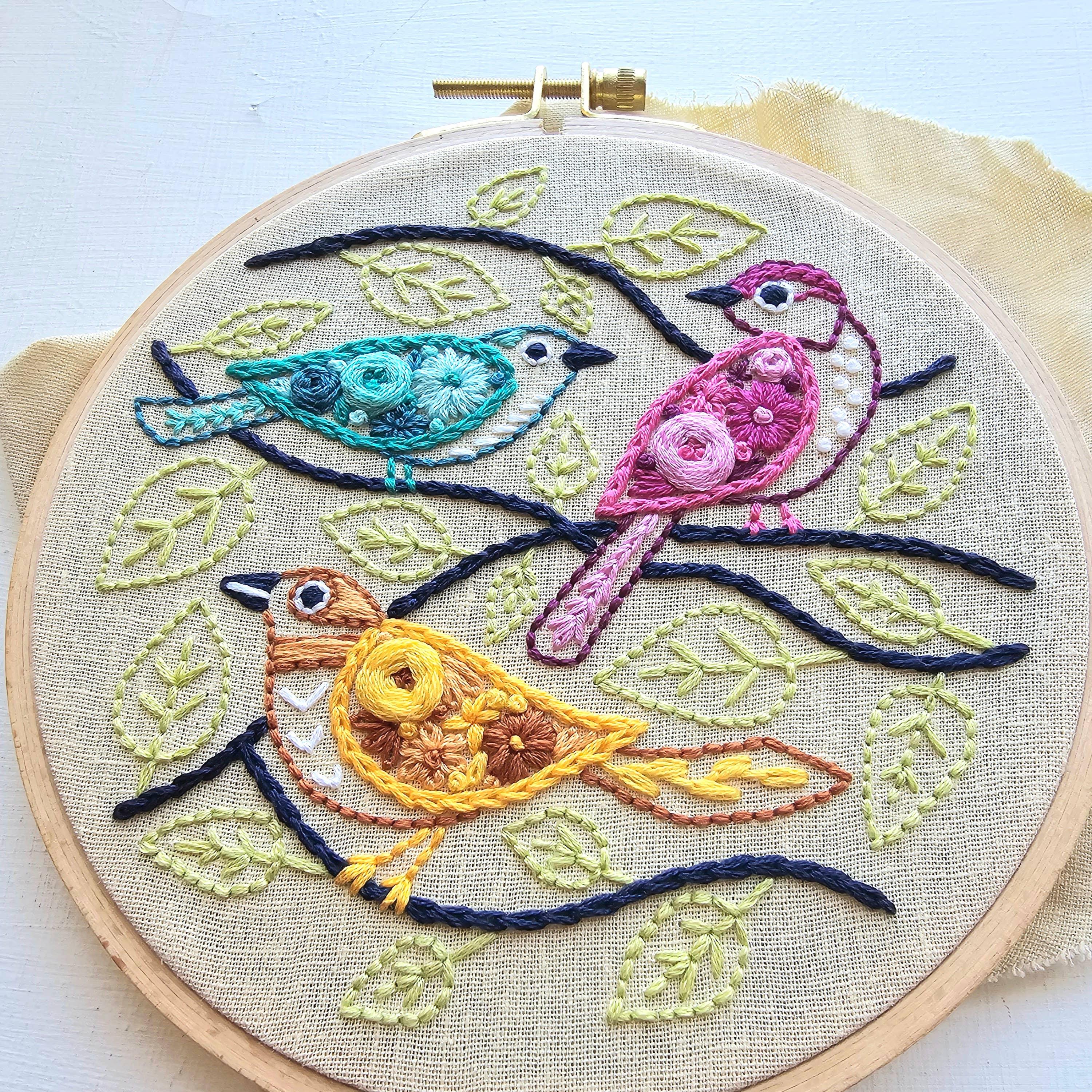 Colorful Birds Beginner Embroidery Kit