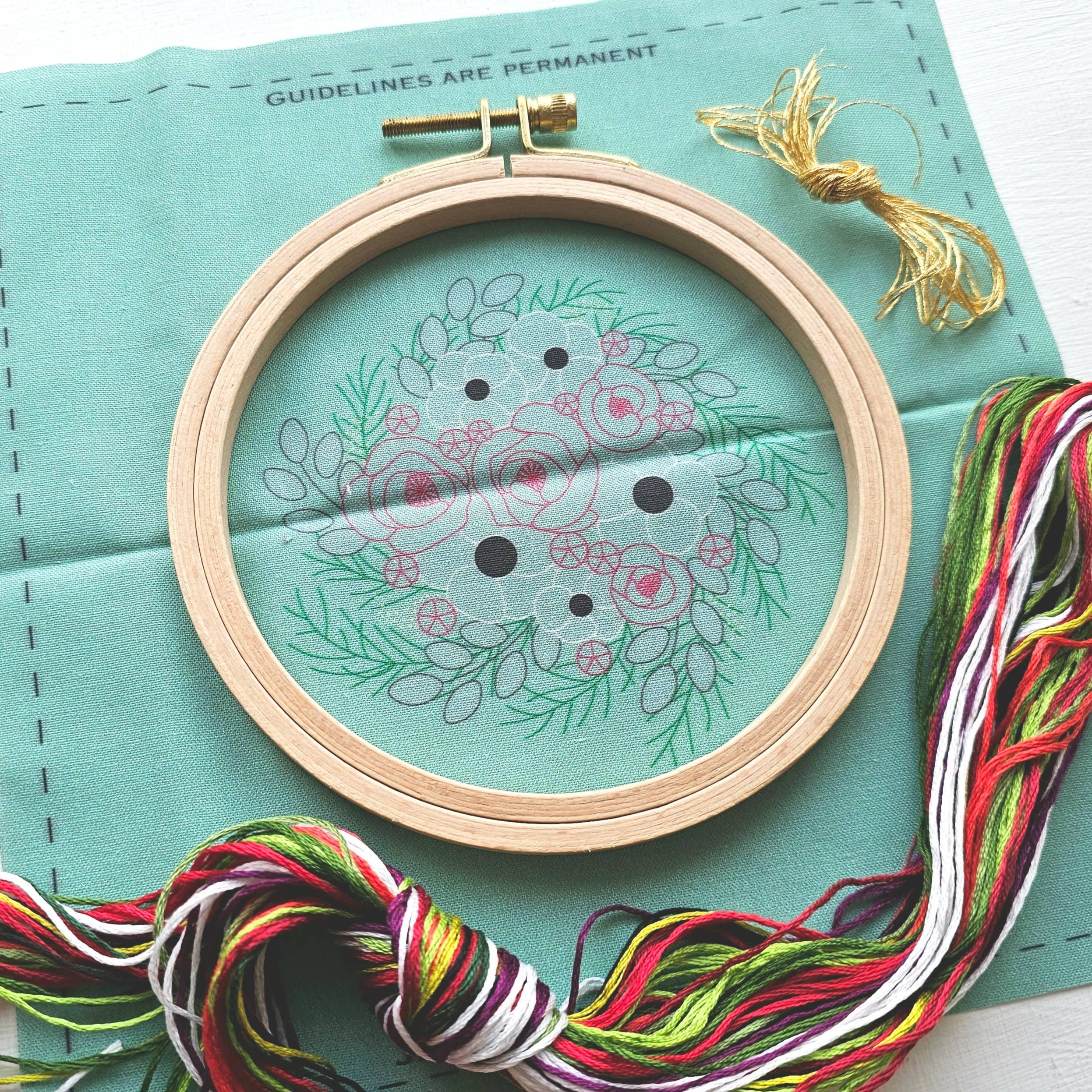 Festive Flora Holiday Embroidery Kit