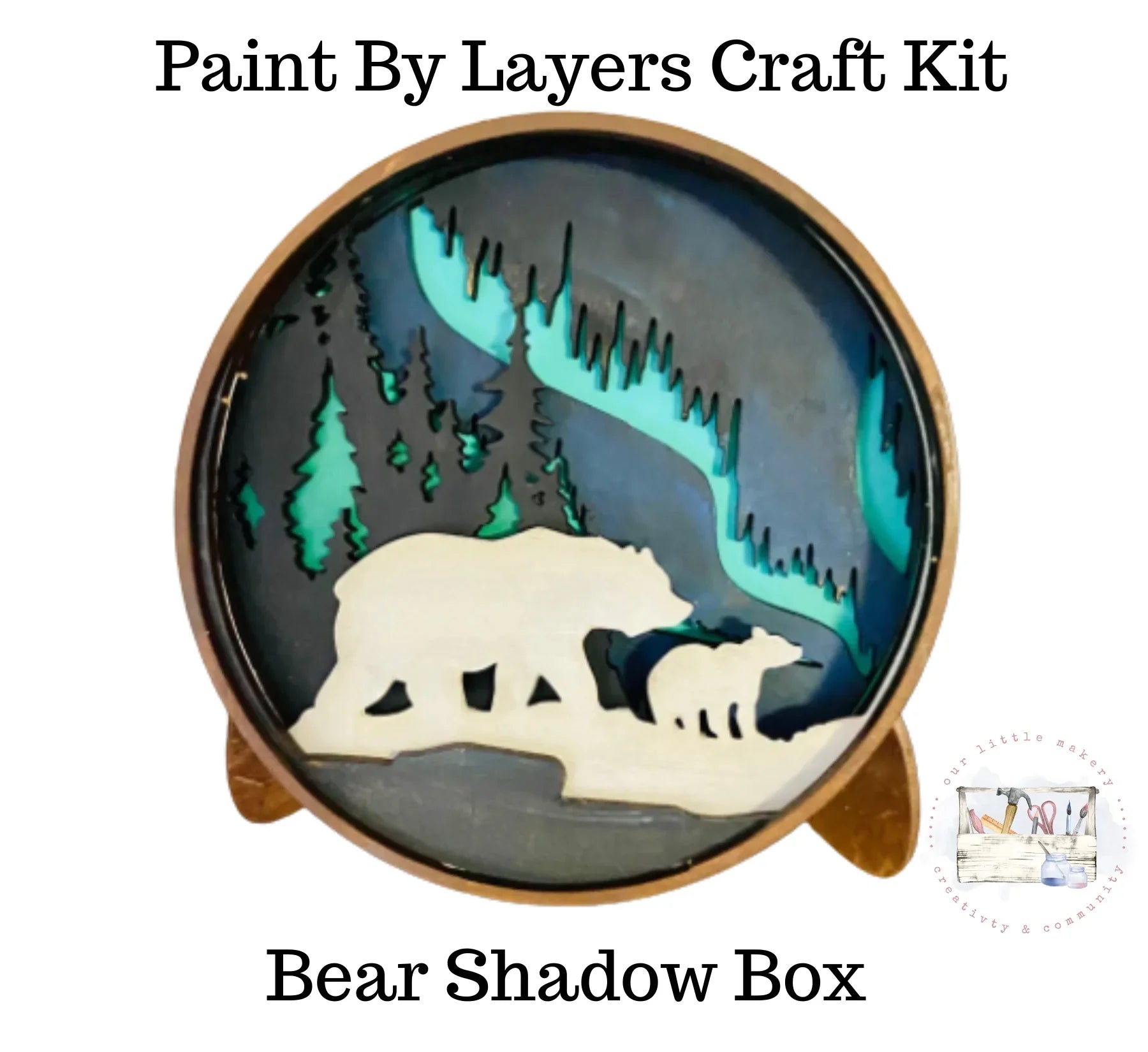 Bear Kit Shadow Box Kit - Handcraft Harbor