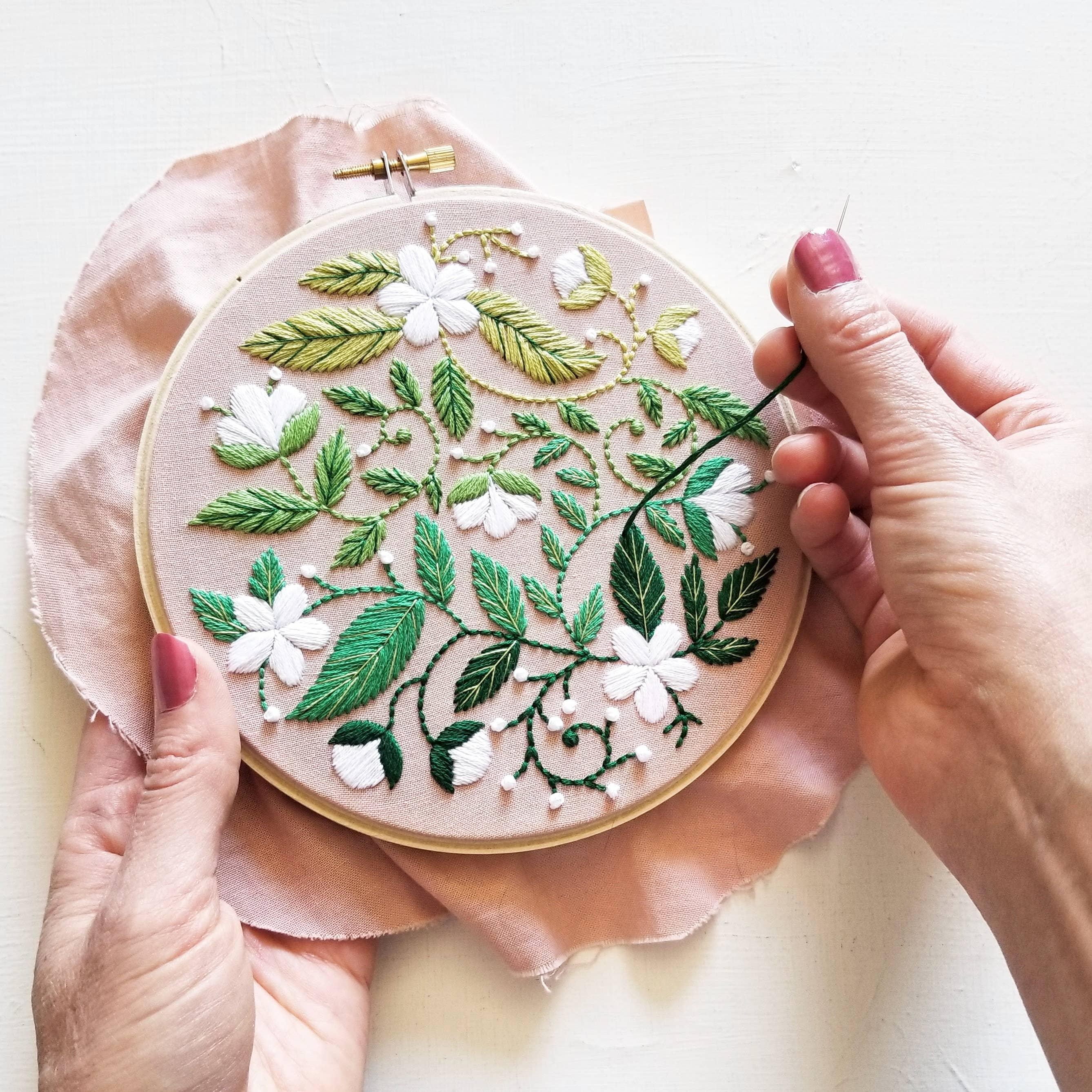 Blissful Blooms Beginner Embroidery Kit - Handcraft Harbor