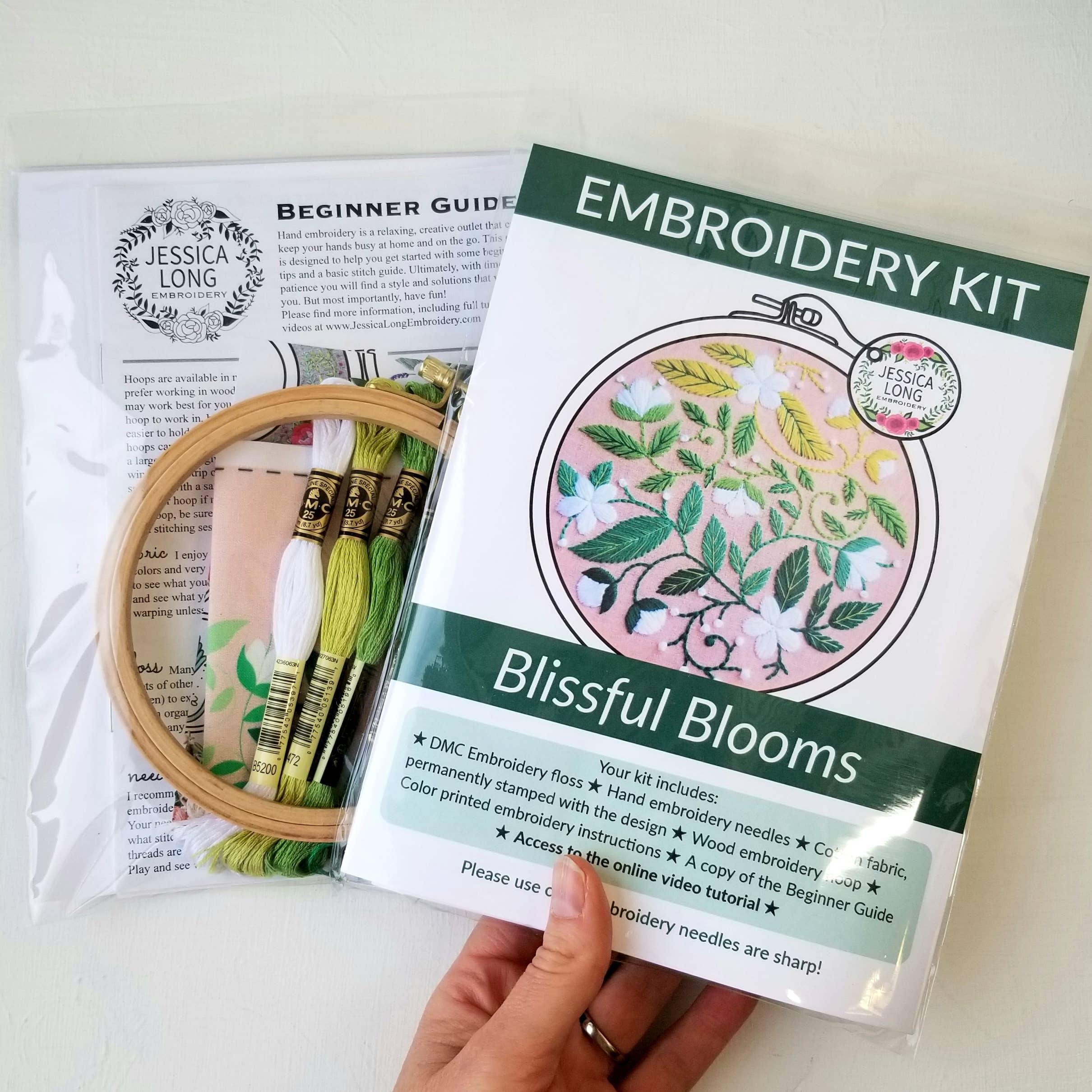 Blissful Blooms Beginner Embroidery Kit - Handcraft Harbor