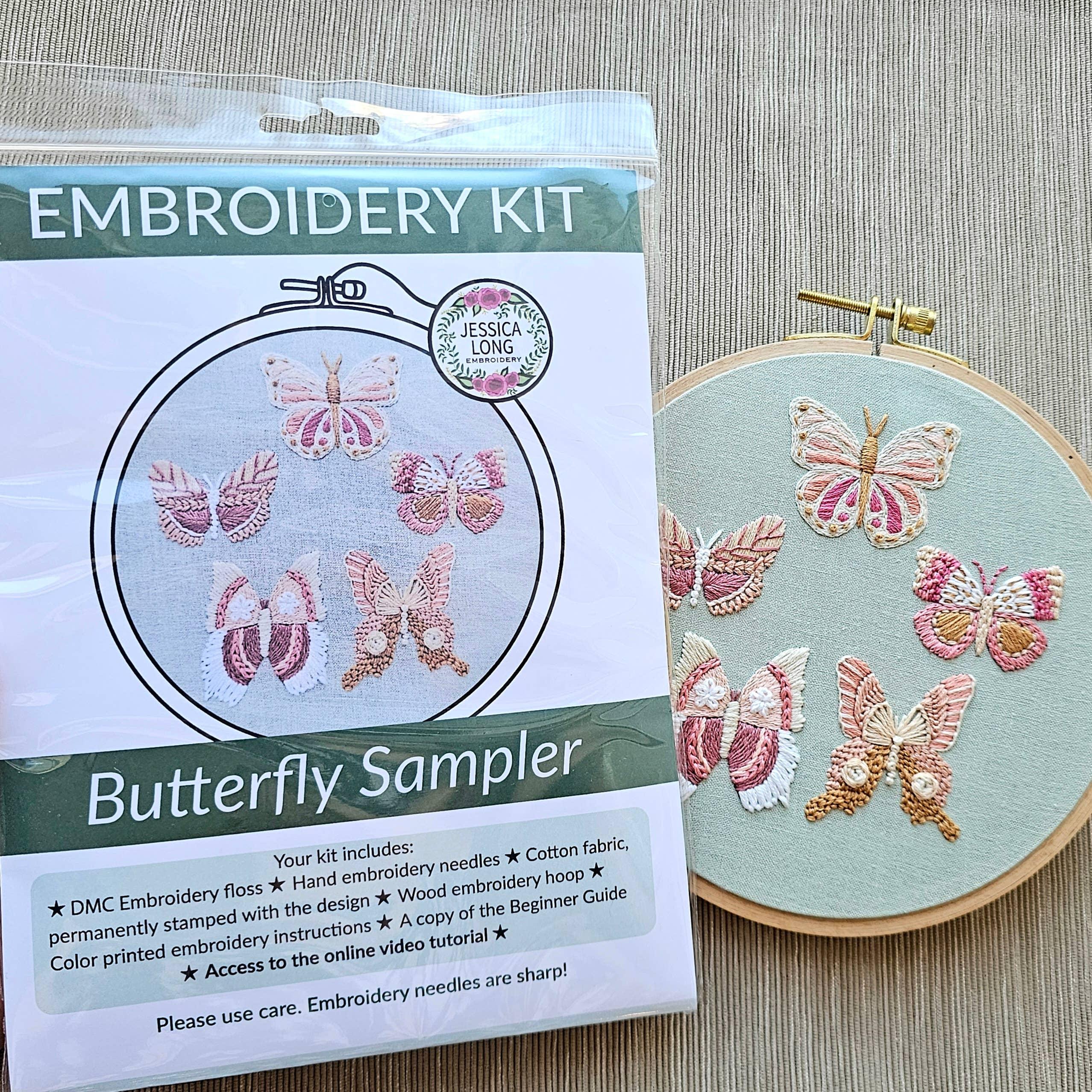 Butterfly Sampler Embroidery Kit