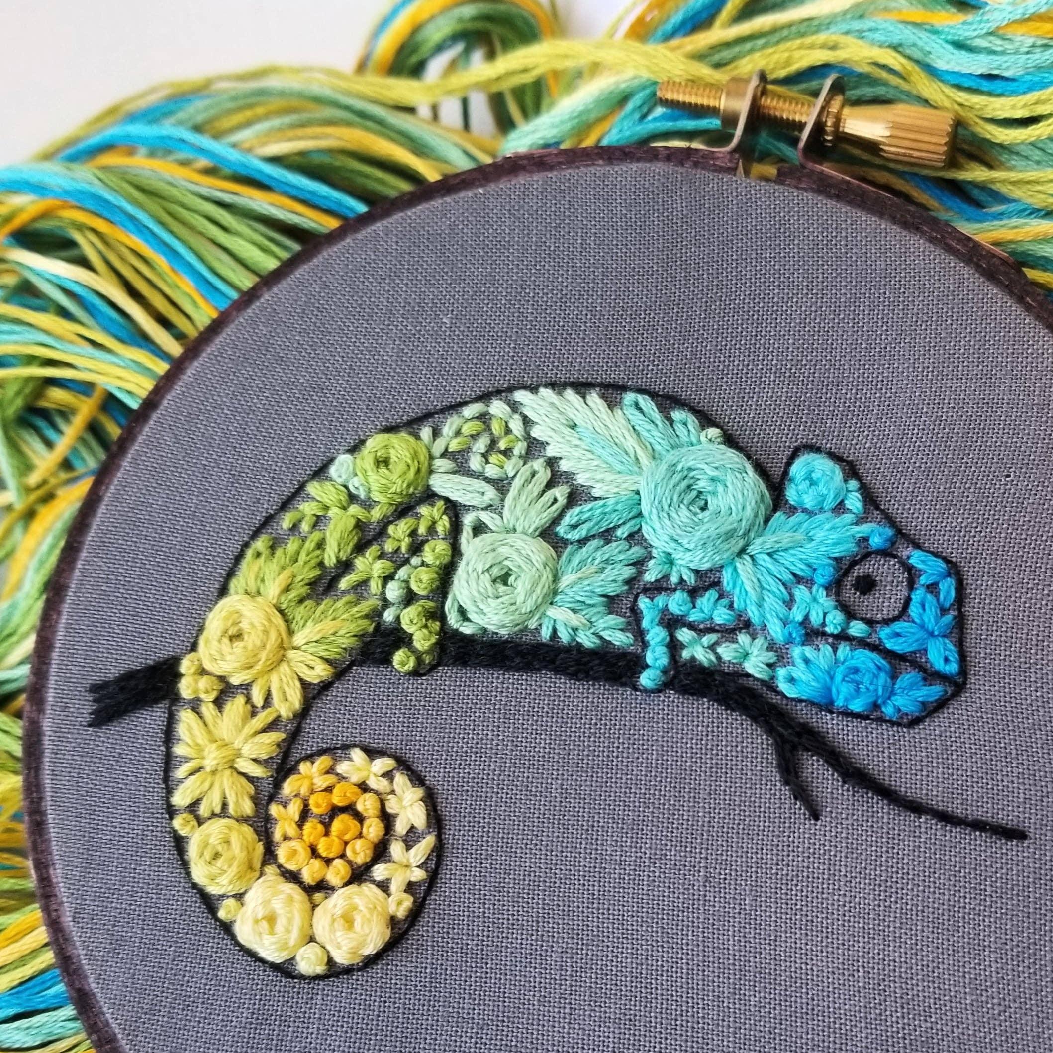 Chameleon Beginner Needlepoint Kit - Handcraft Harbor