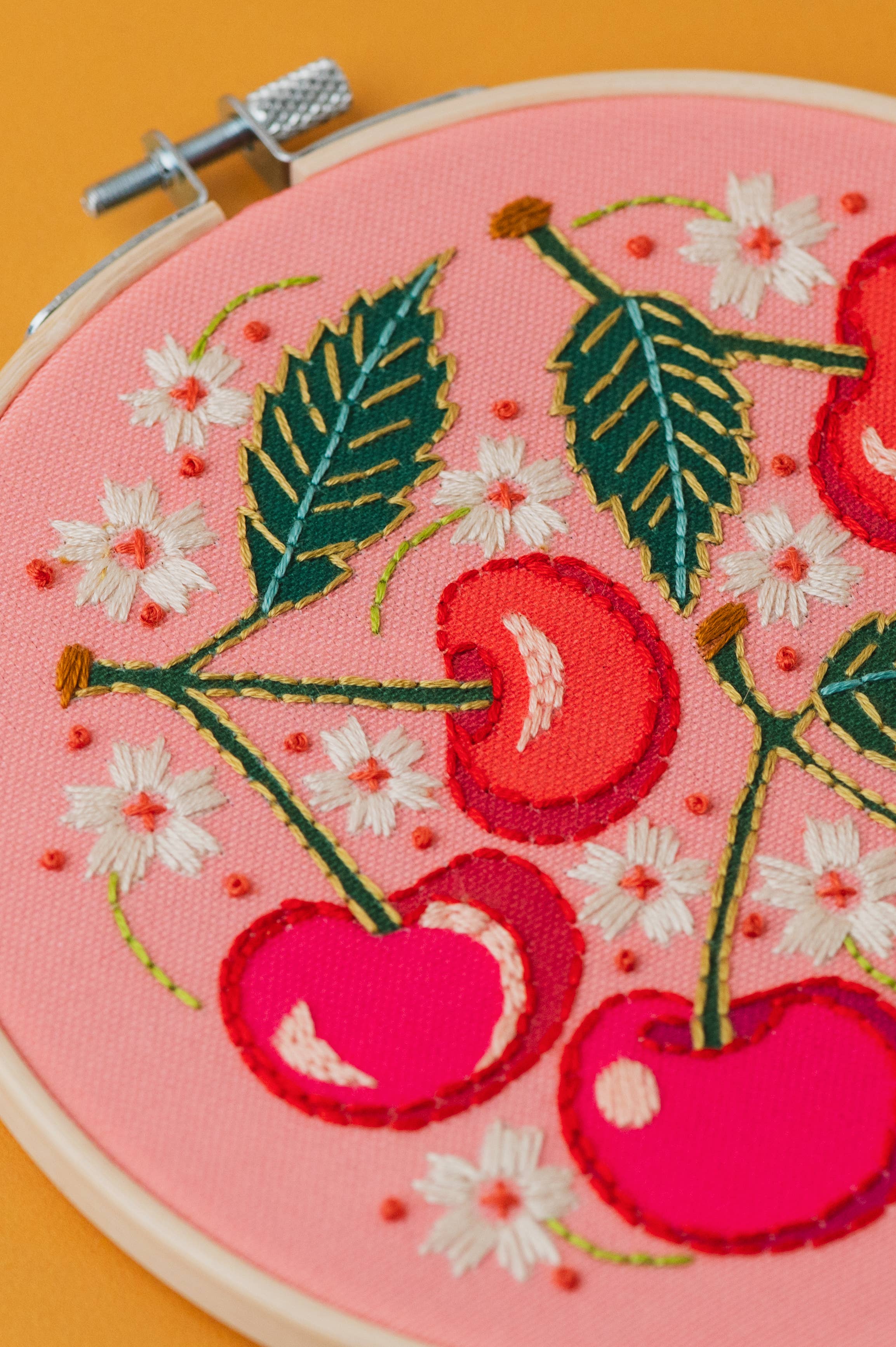 Cherries Embroidery Kit - Handcraft Harbor