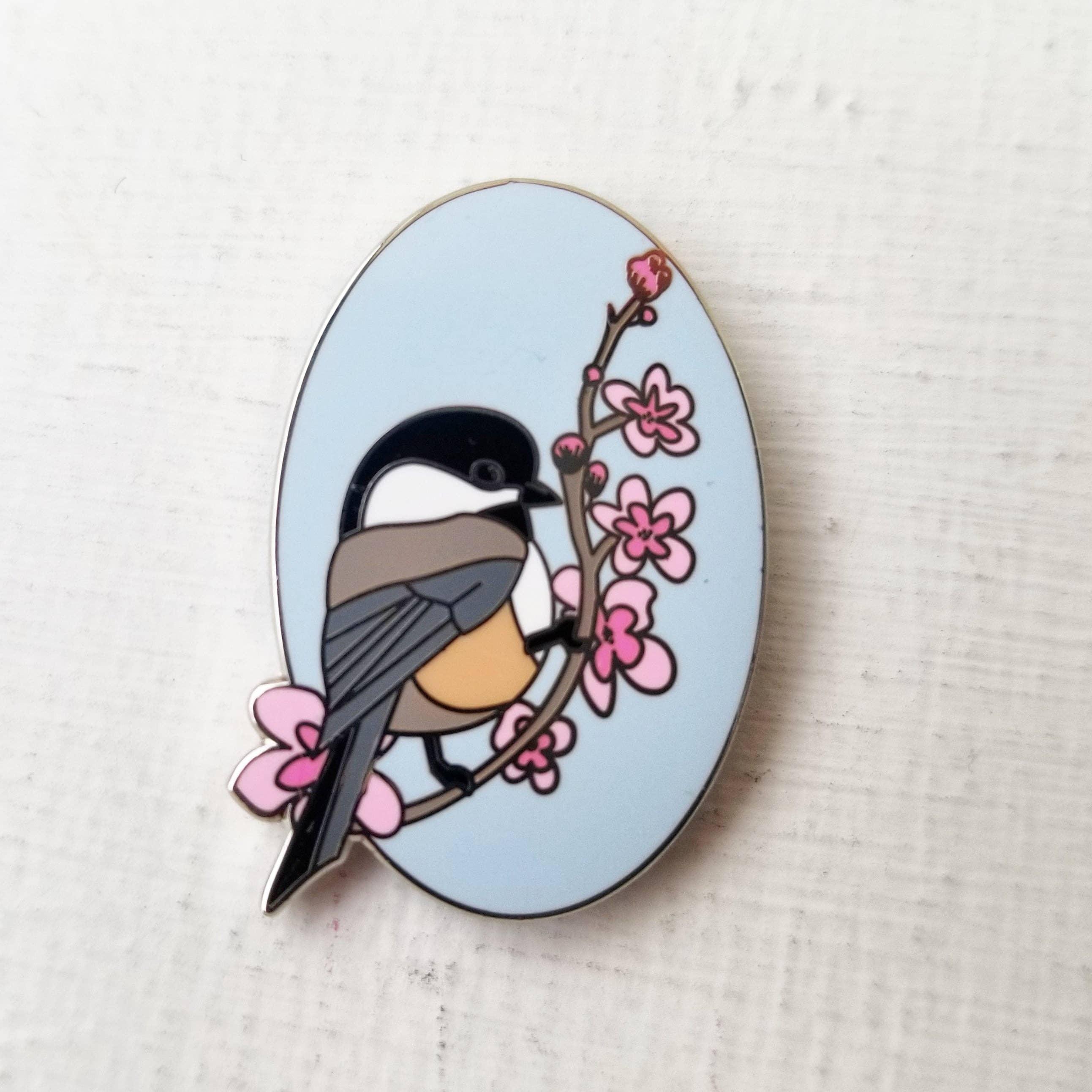 Chickadee Enamel Needle Minder - Handcraft Harbor