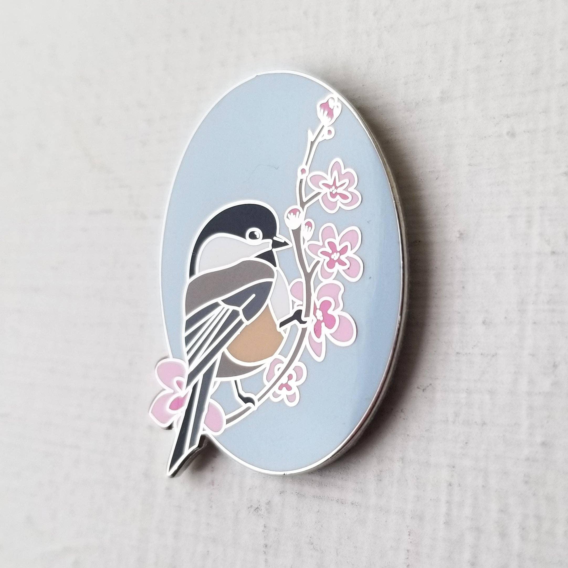 Chickadee Enamel Needle Minder - Handcraft Harbor