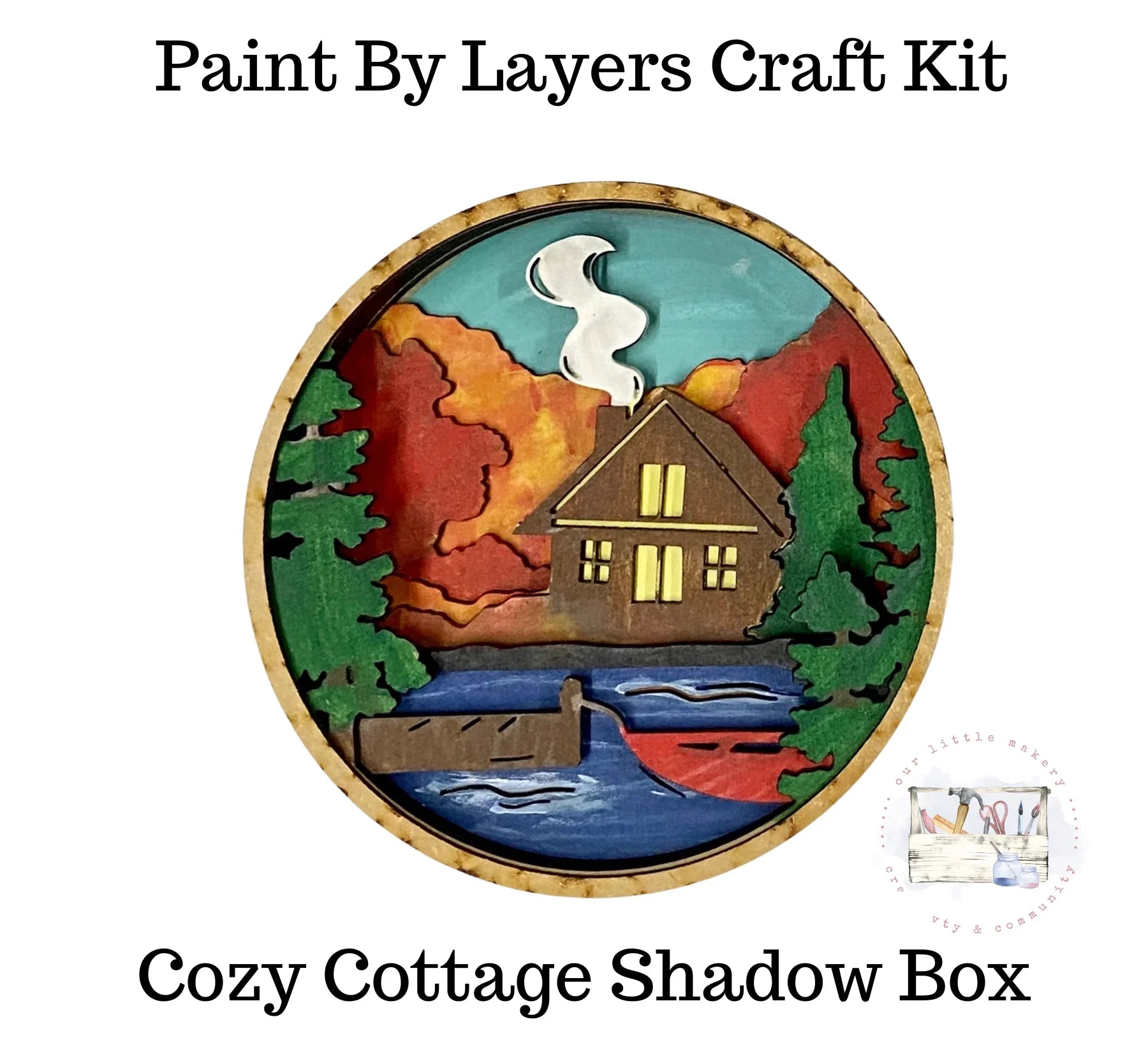 Cozy Cottage Shadow Box Kit - Handcraft Harbor