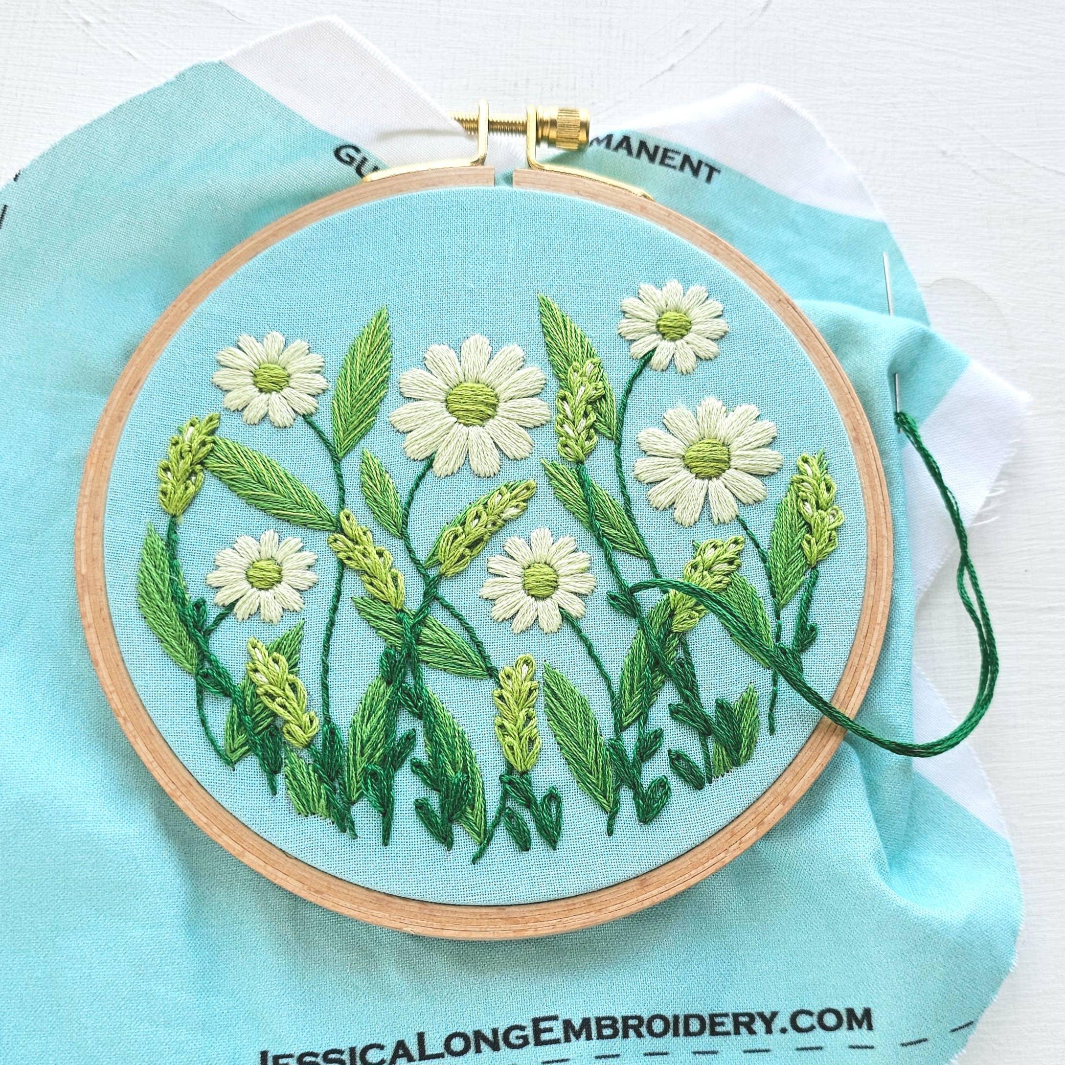 Daisy Field Beginner Embroidery Kit - Handcraft Harbor