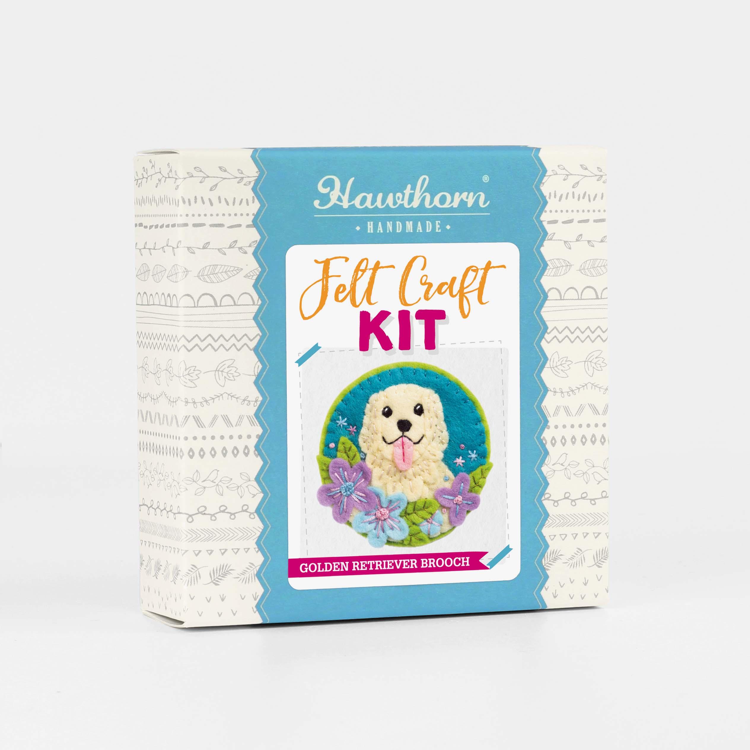 Golden Retriever Brooch Felt Craft Kit - Handcraft Harbor