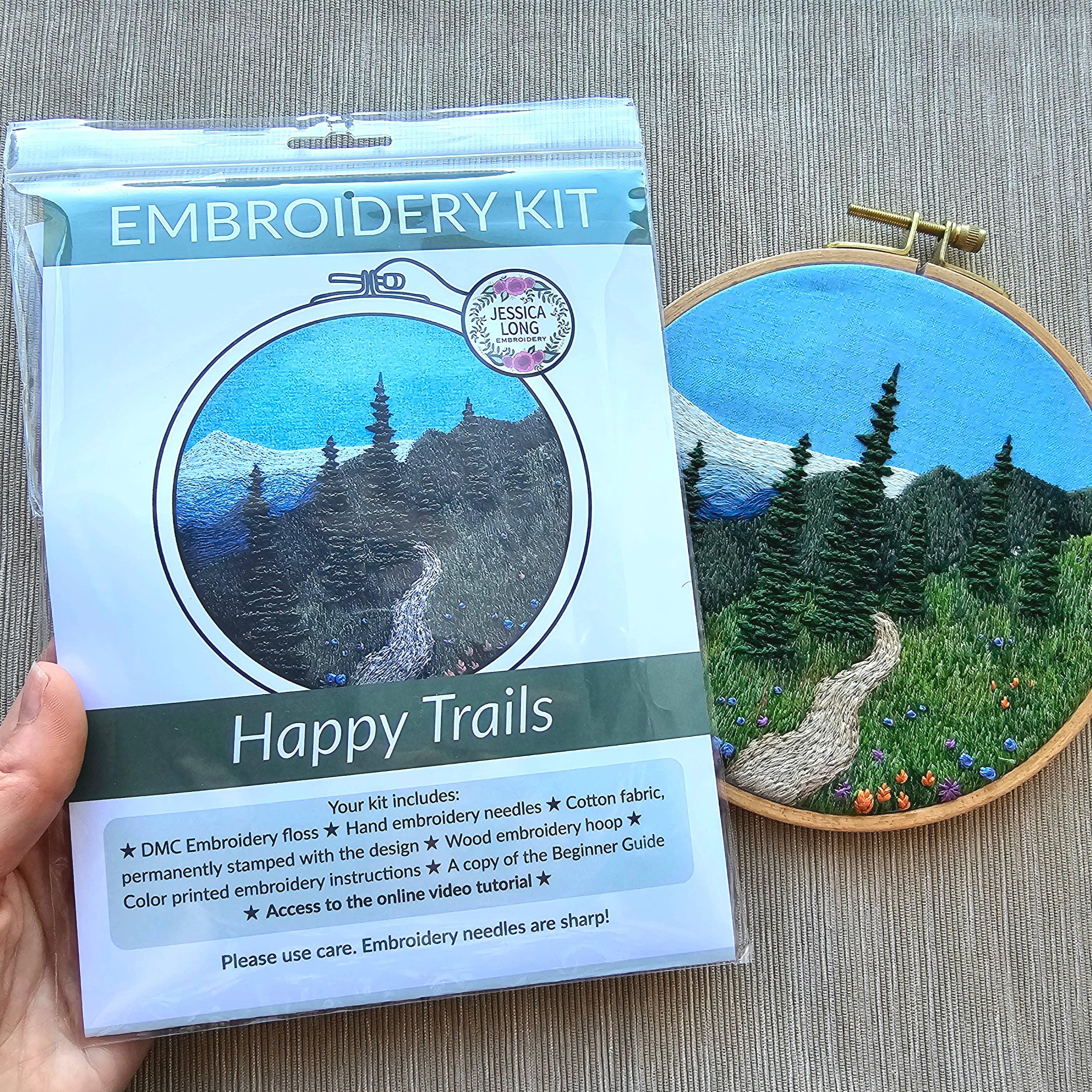 "Happy Trails" Landscape Embroidery Kit - Handcraft Harbor