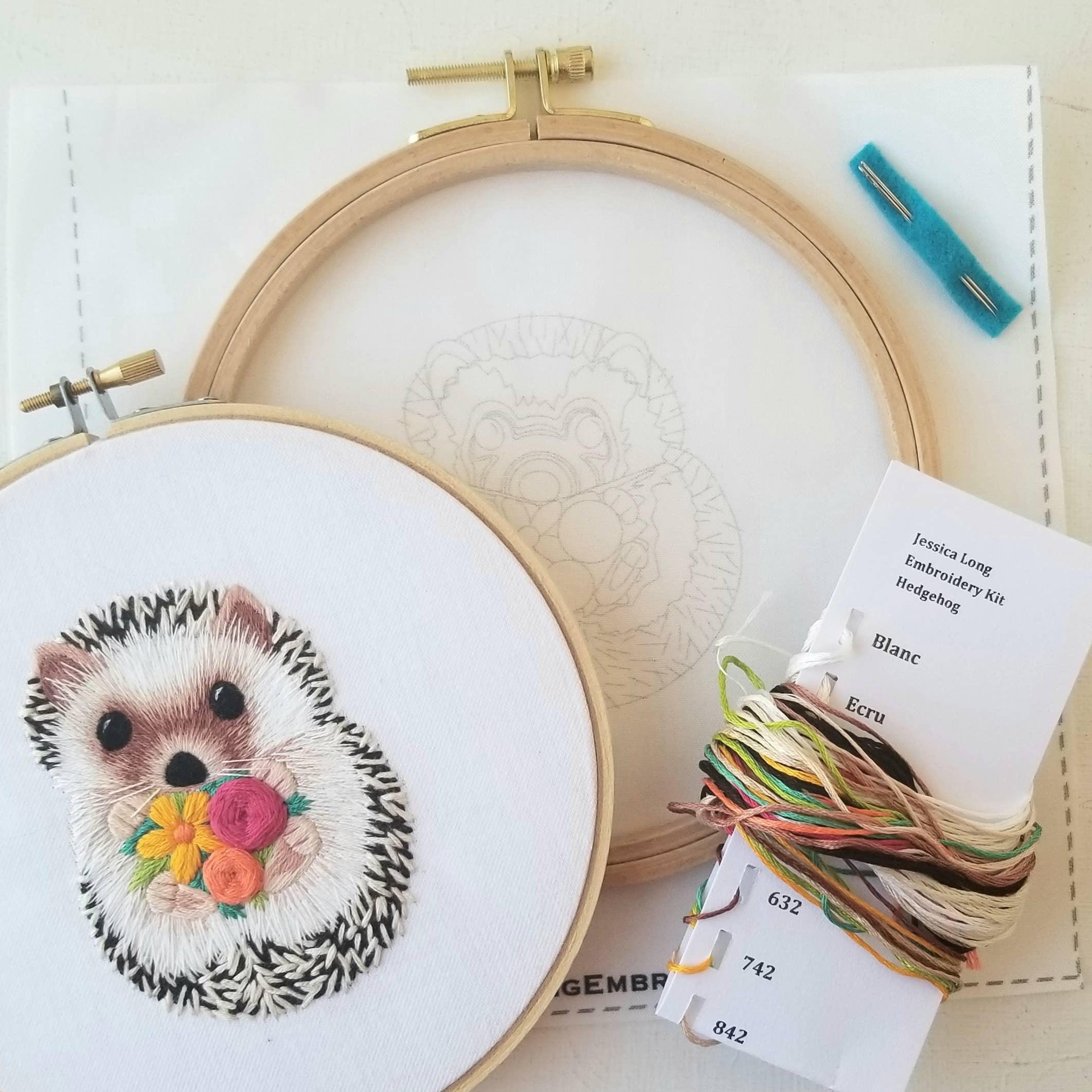 Hedgehog Embroidery Kit - Handcraft Harbor