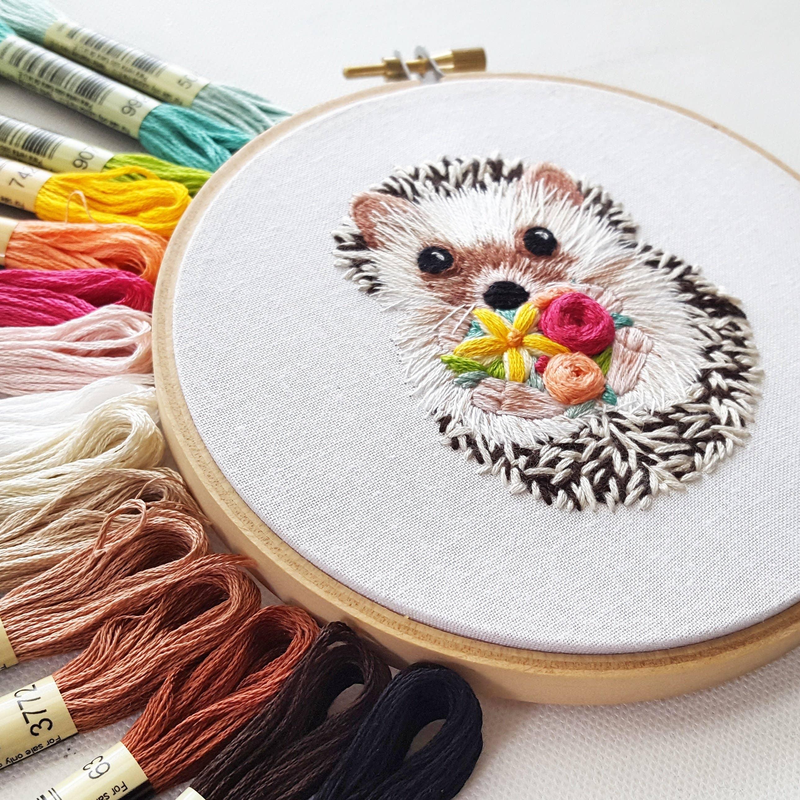 Hedgehog Embroidery Kit - Handcraft Harbor