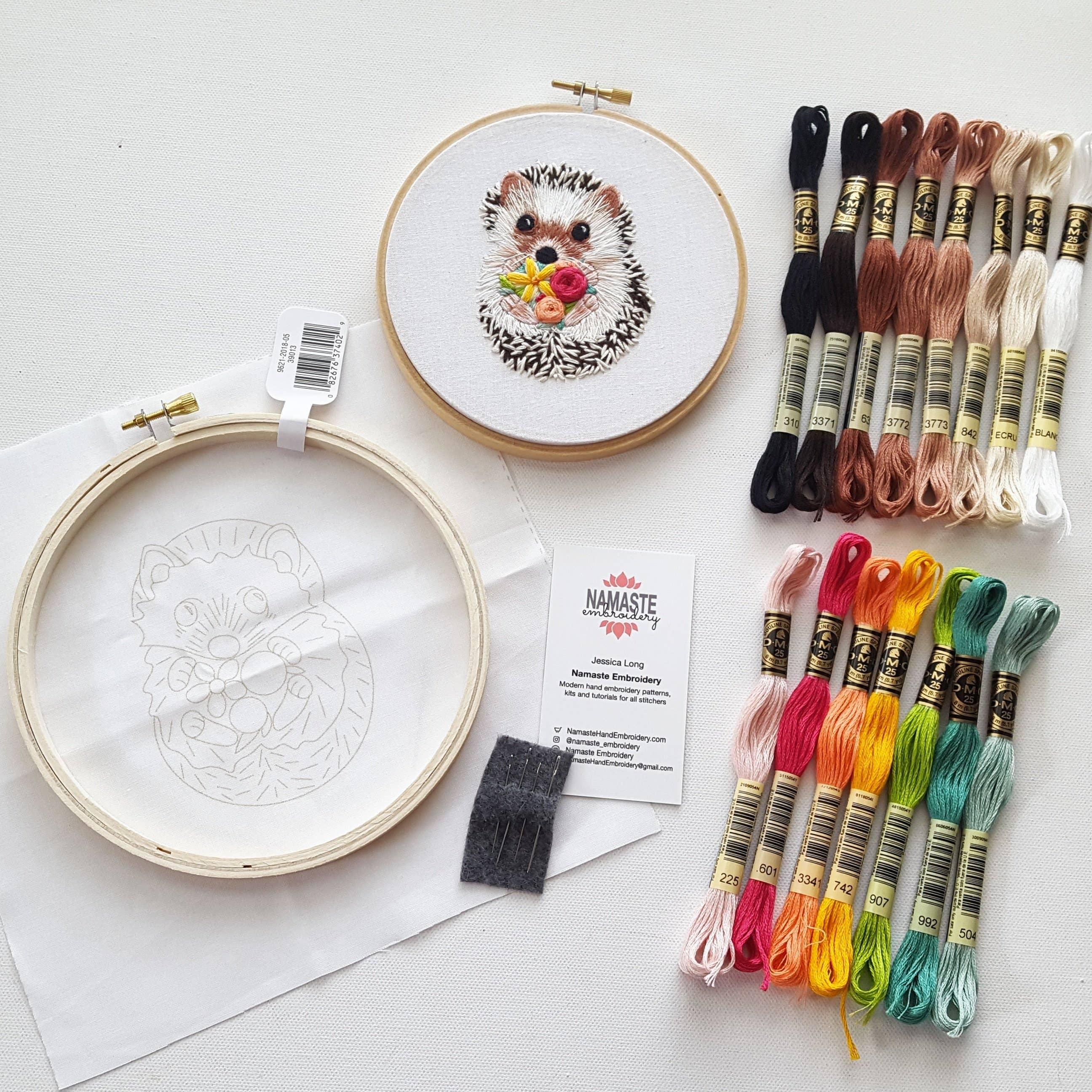 Hedgehog Embroidery Kit - Handcraft Harbor