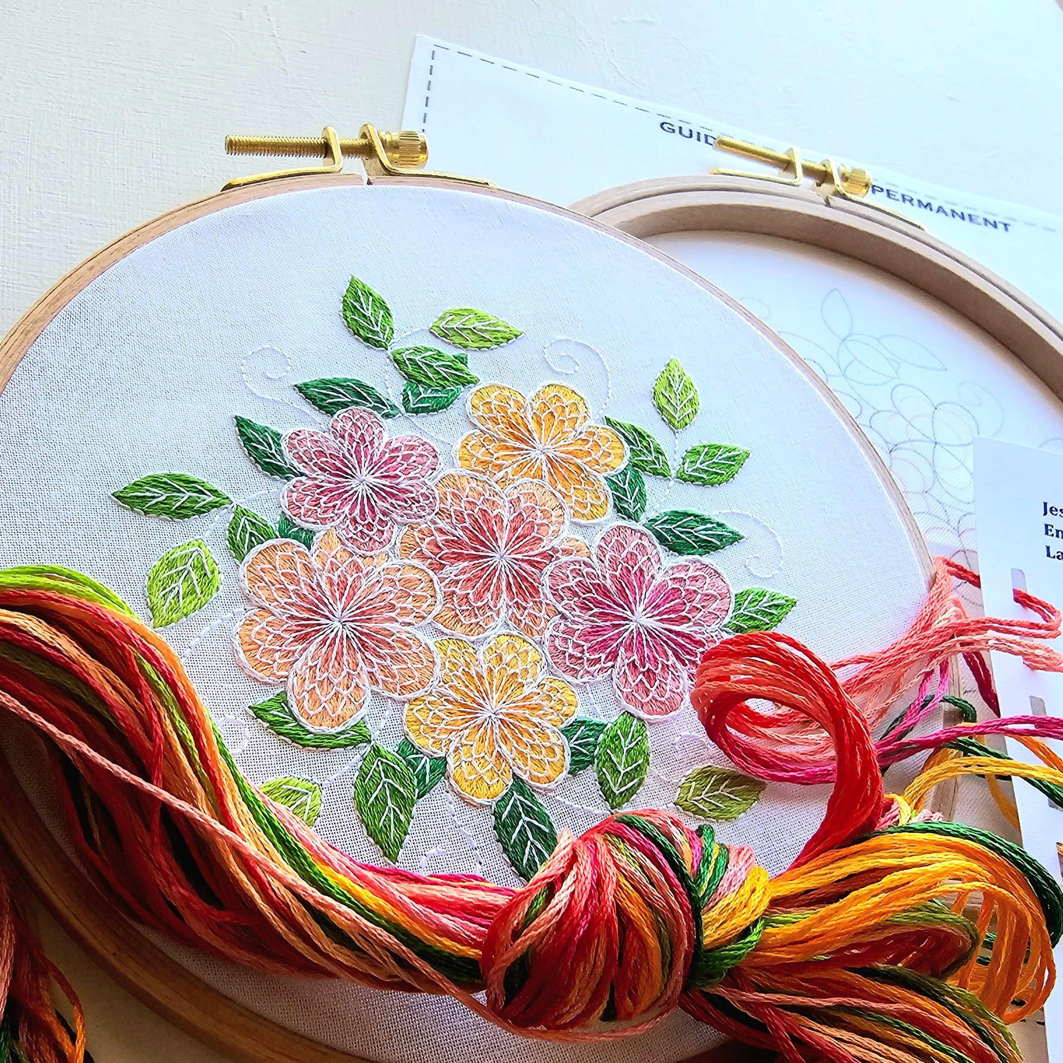 Lacy Flowers Intermediate Embroidery Kit