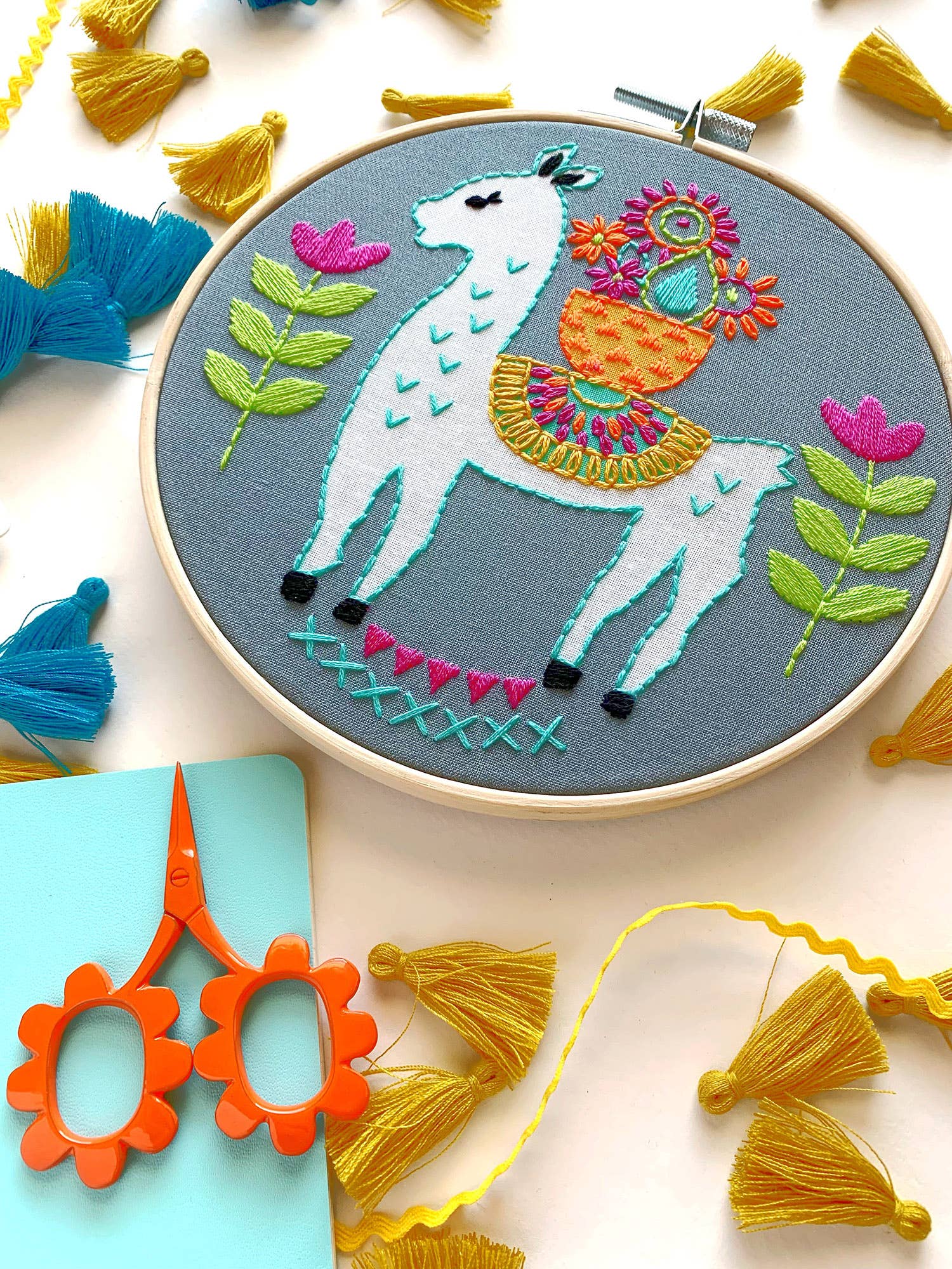 Llama Embroidery Kit - Handcraft Harbor