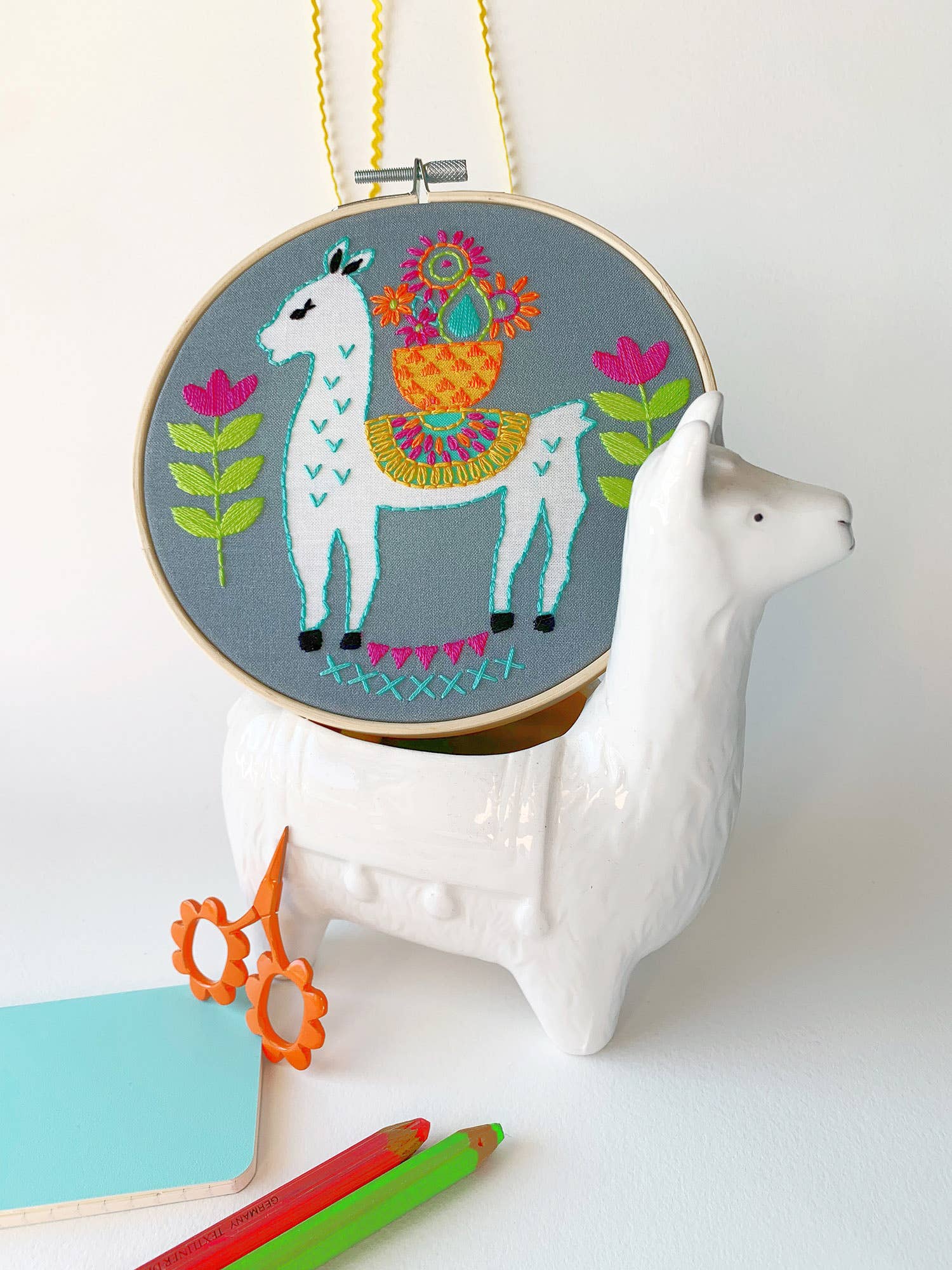 Llama Embroidery Kit - Handcraft Harbor