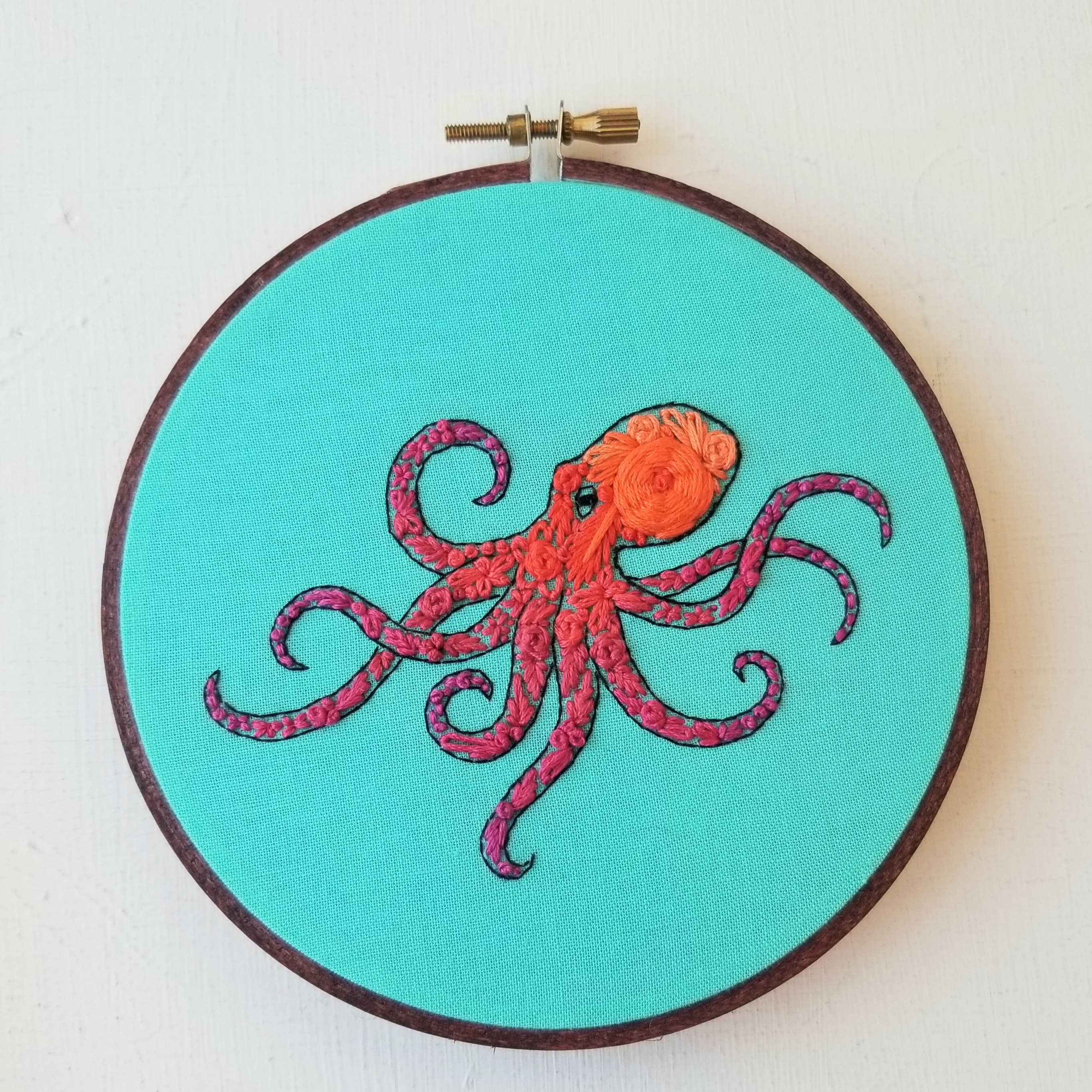 Pacific Octopus Embroidery Kit - Handcraft Harbor
