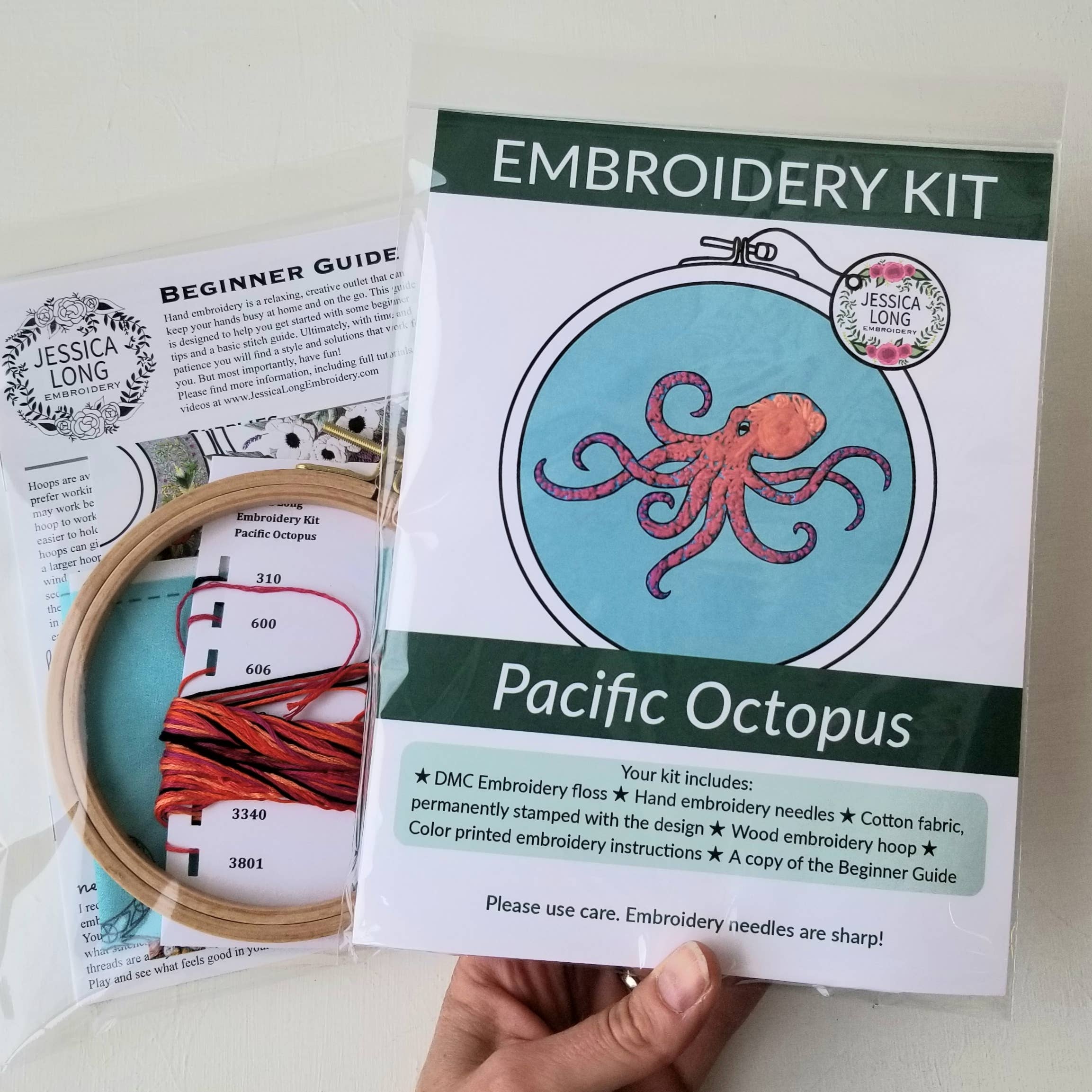 Pacific Octopus Embroidery Kit - Handcraft Harbor