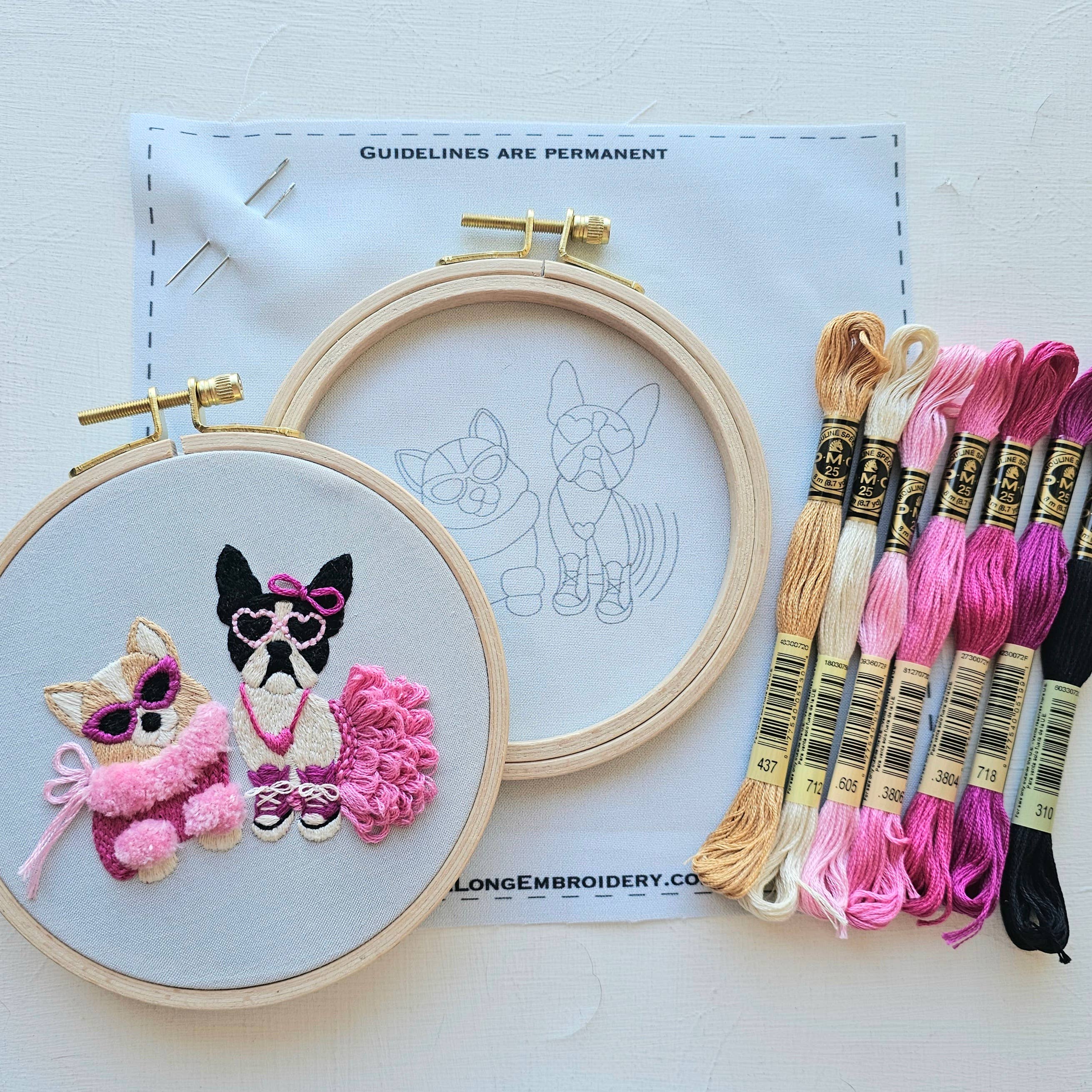 Pawty Time Embroidery Kit