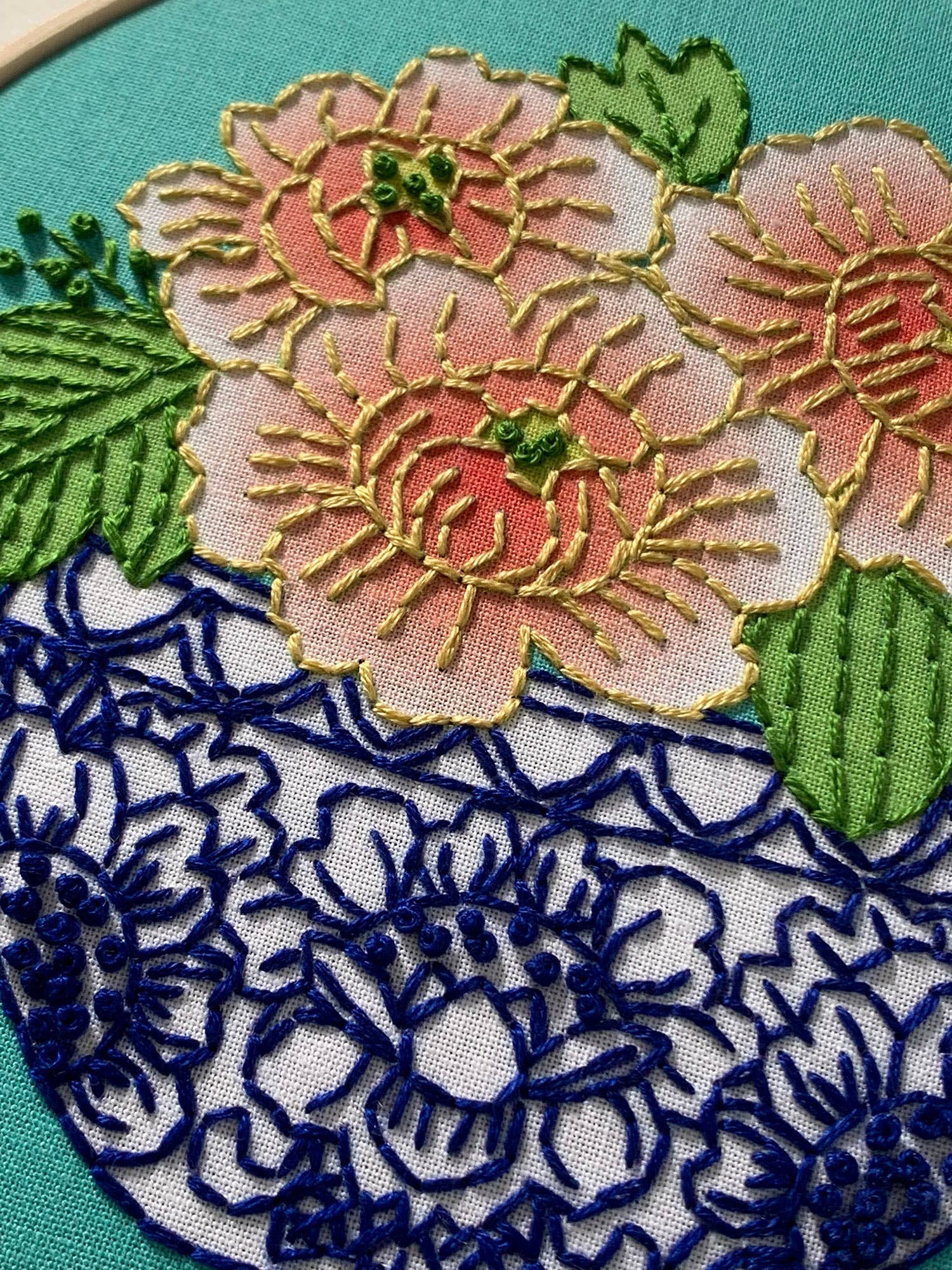 Peony Embroidery Kit - Handcraft Harbor