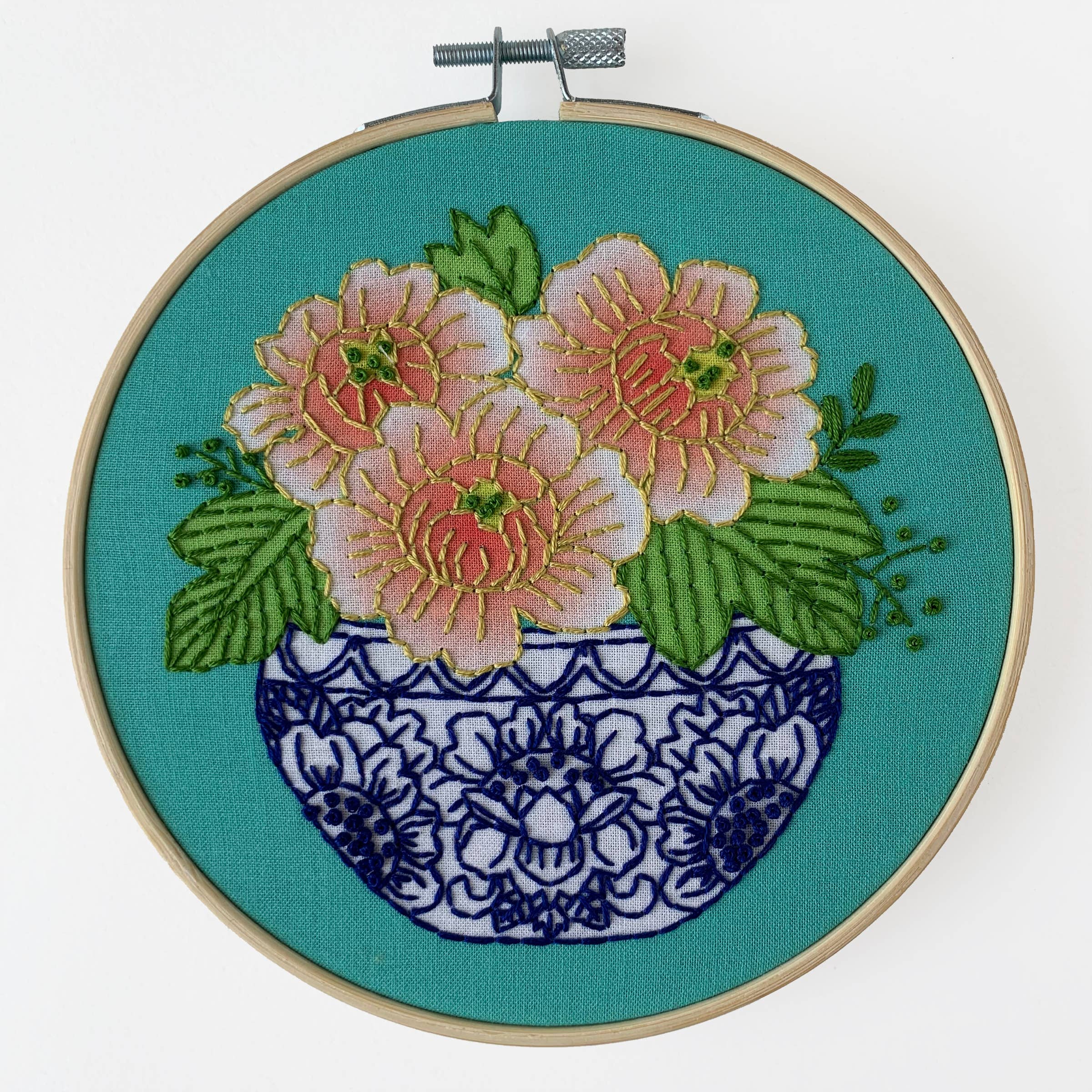 Peony Embroidery Kit - Handcraft Harbor