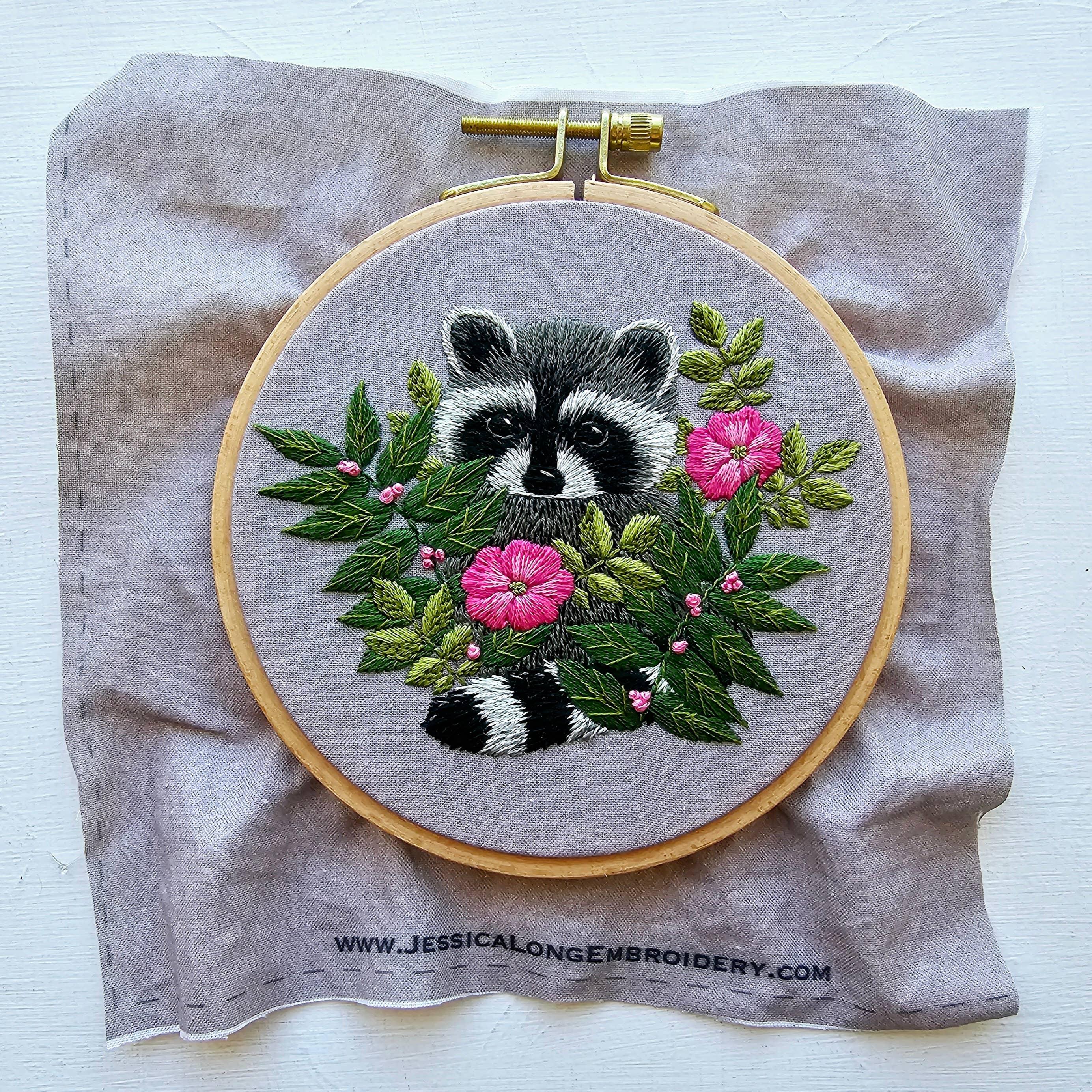 Raccoon Hand Embroidery Kit - Handcraft Harbor