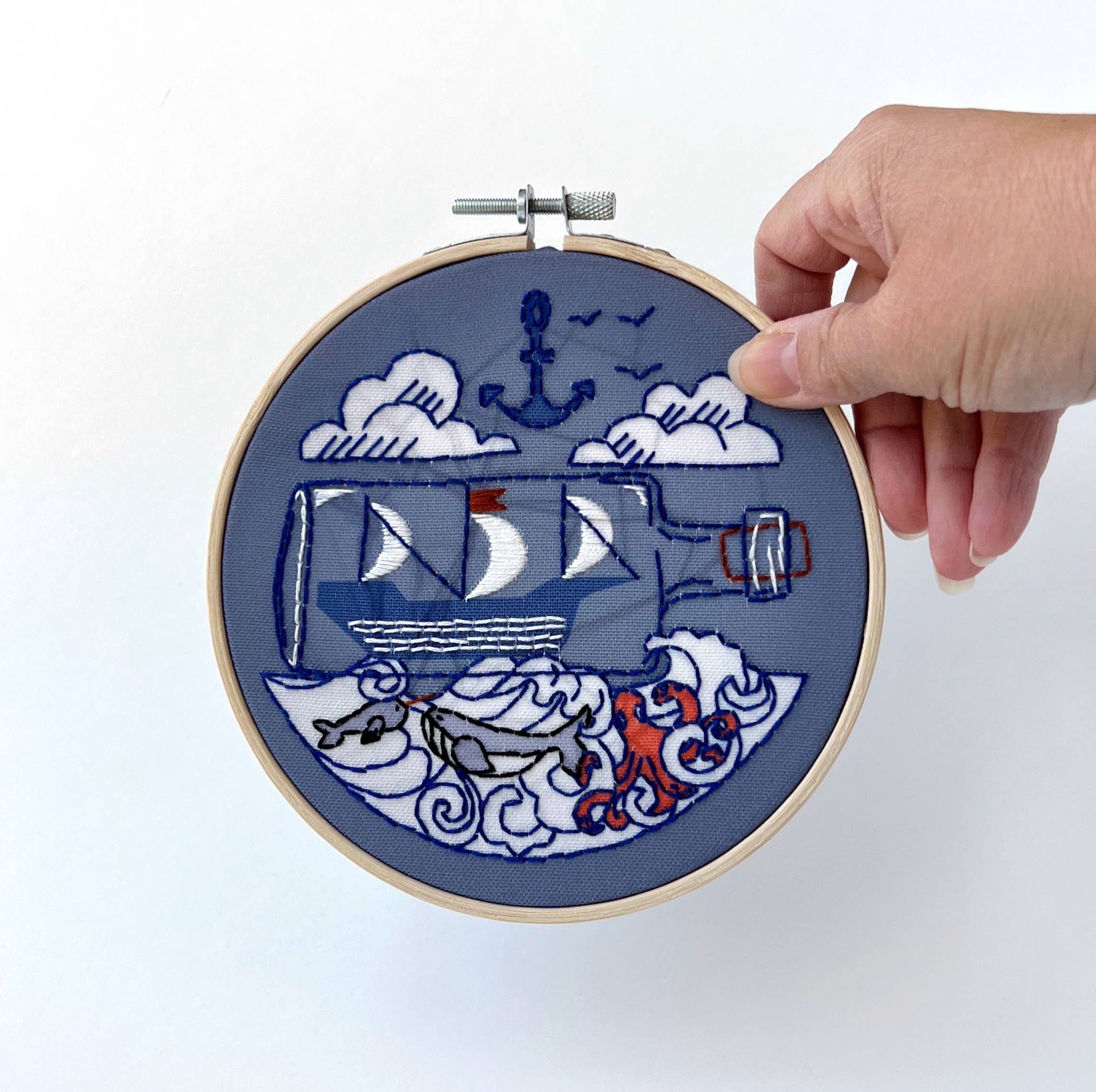 Ship Embroidery Kit - Handcraft Harbor