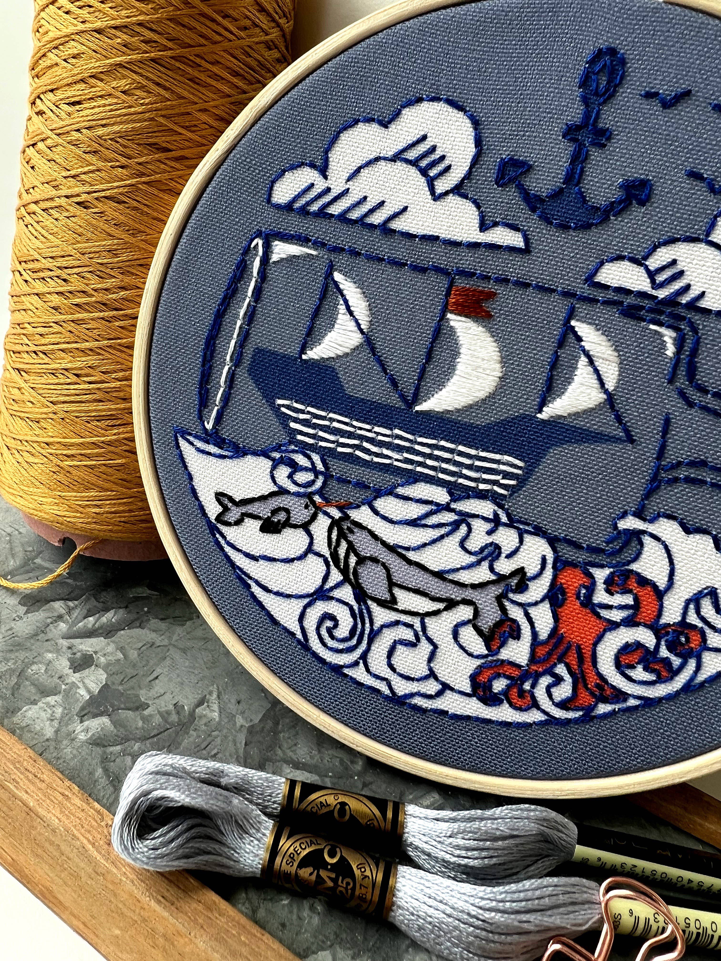 Ship Embroidery Kit - Handcraft Harbor
