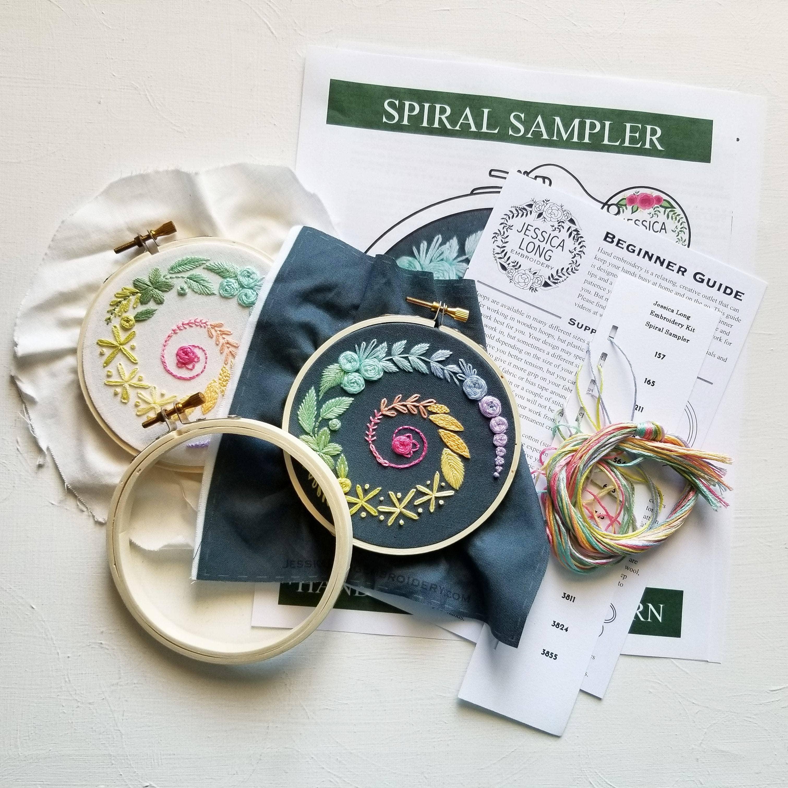 Spiral Sampler Beginner Embroidery Kit - Handcraft Harbor