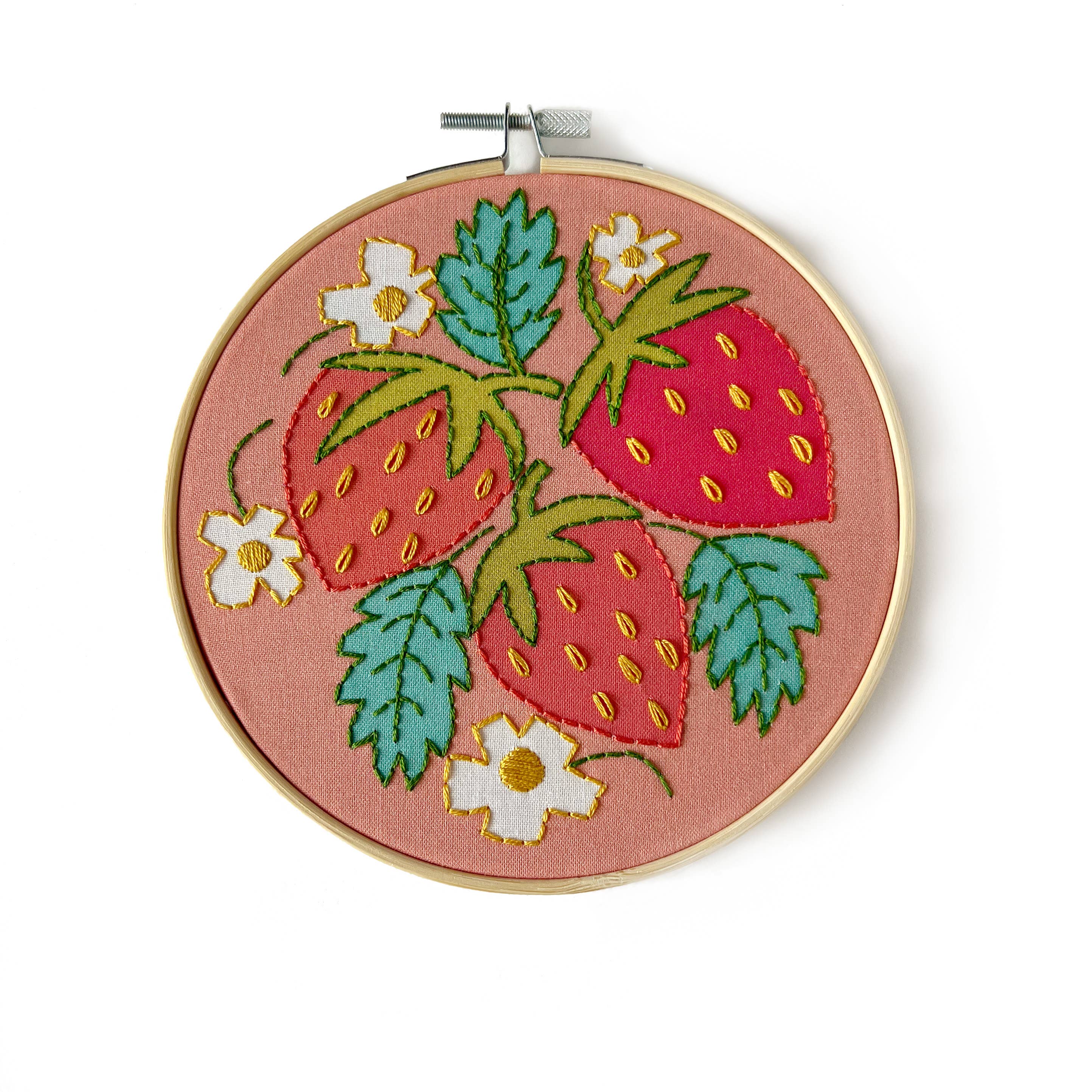 Strawberries Embroidery Kit - Handcraft Harbor