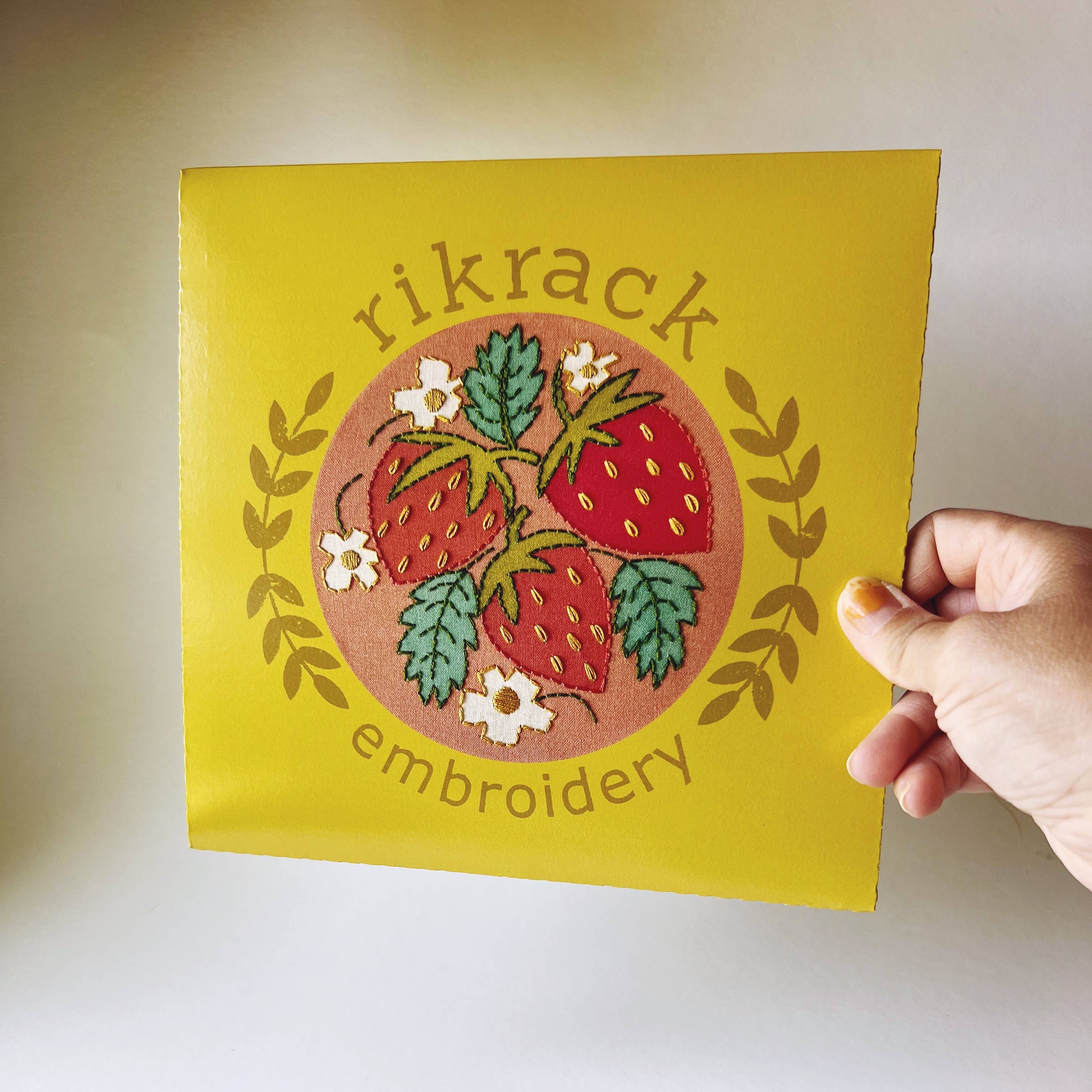 Strawberries Embroidery Kit - Handcraft Harbor