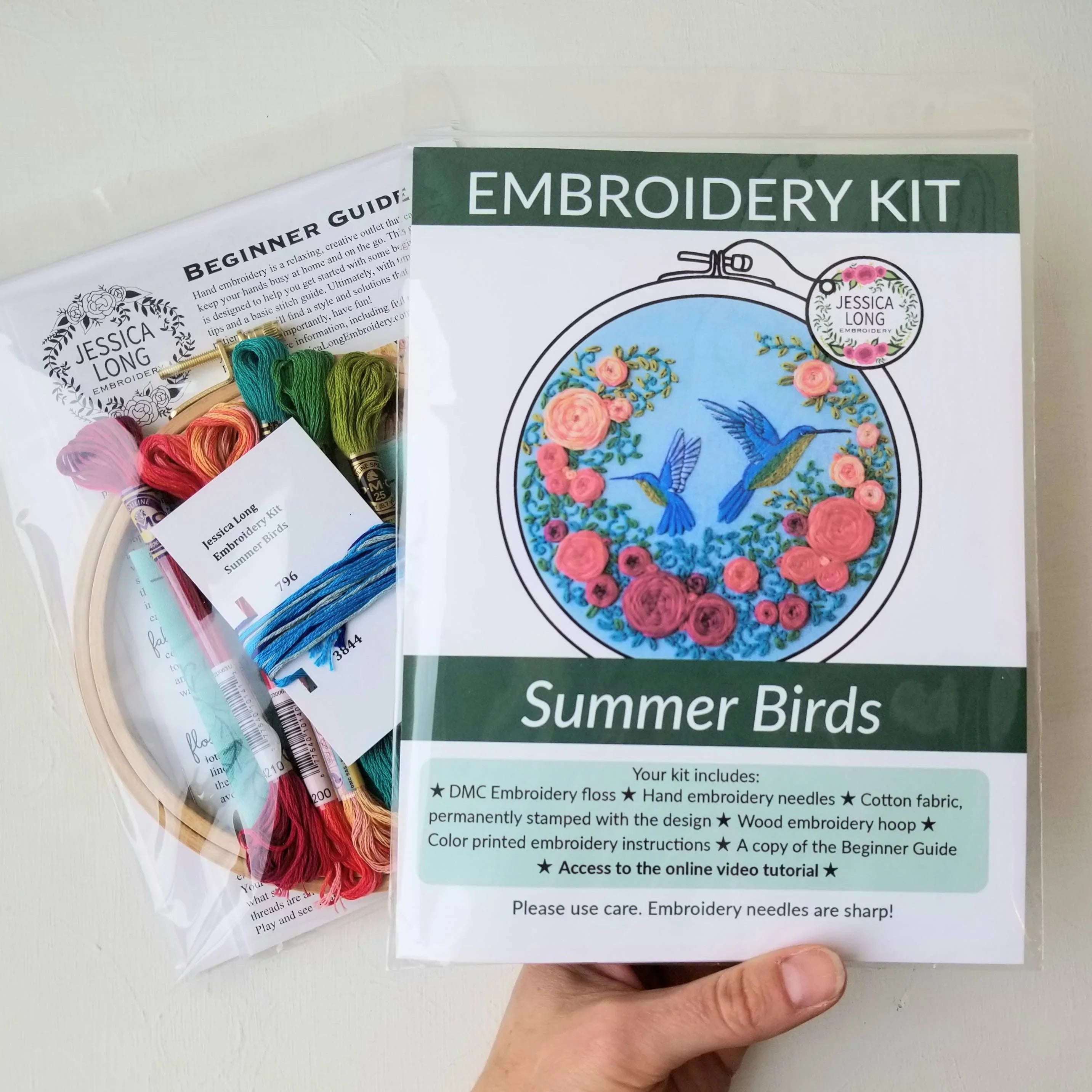 Summer Hummingbird Embroidery Kit - Handcraft Harbor