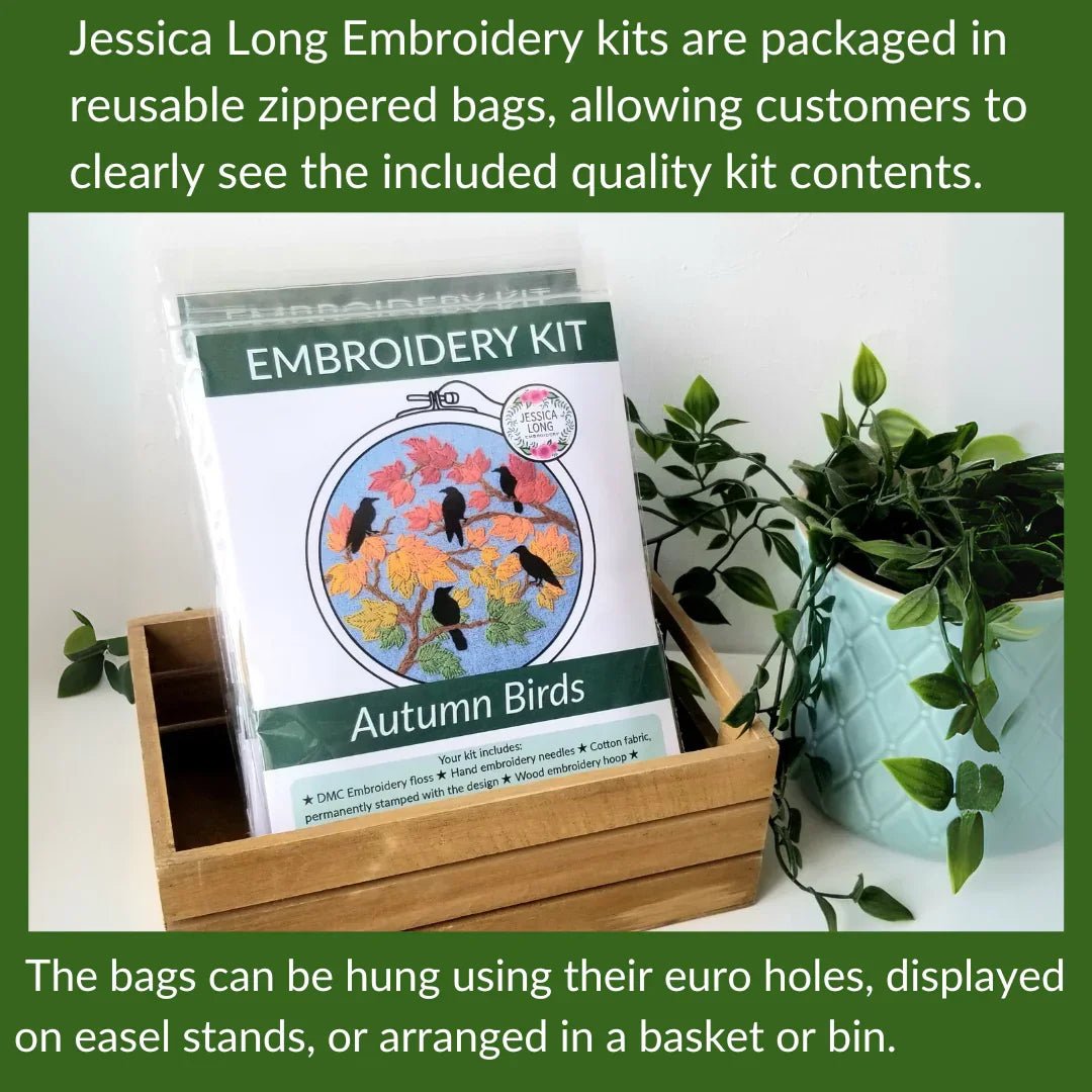 Summer Hummingbird Embroidery Kit - Handcraft Harbor