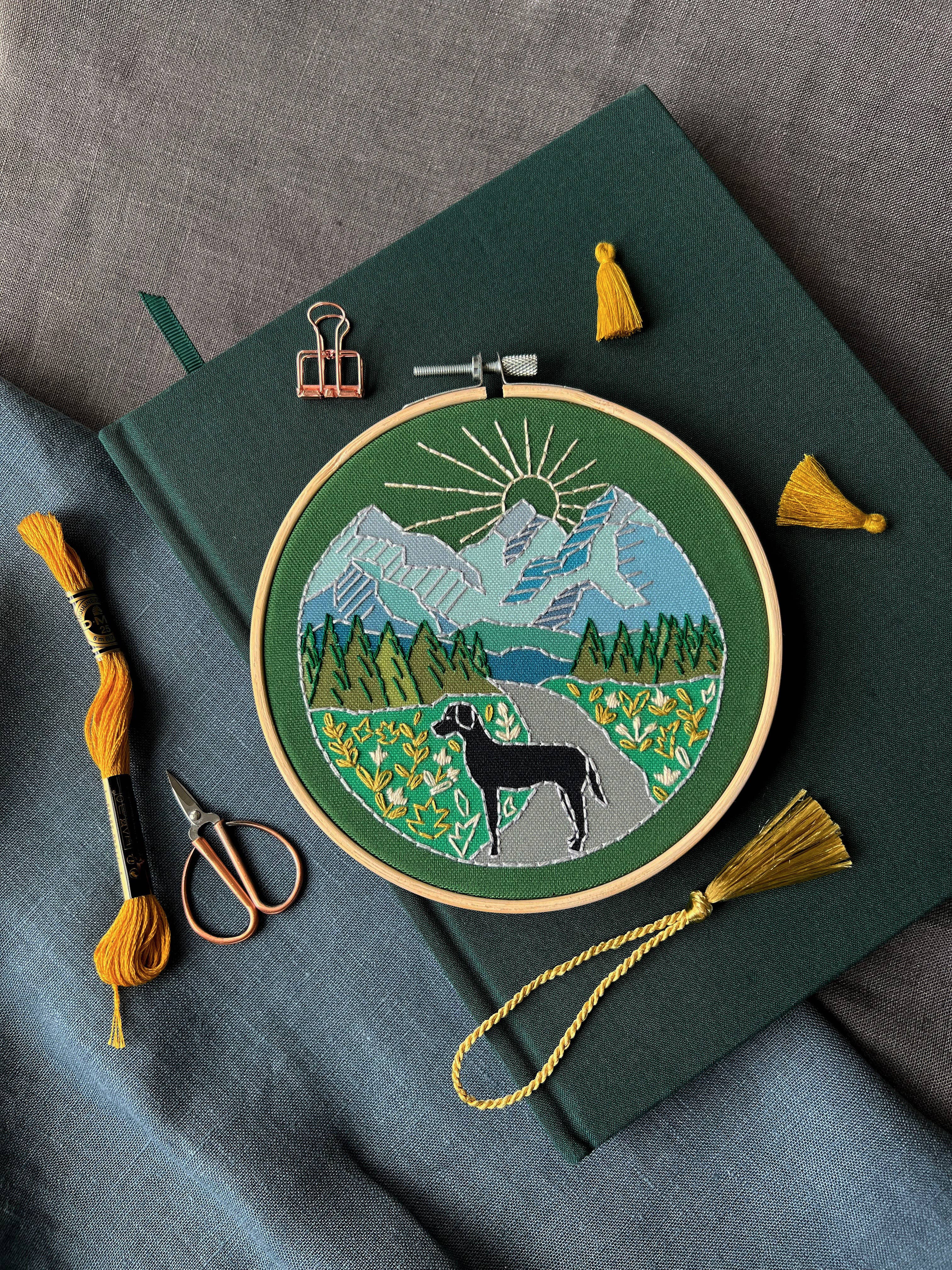 Trail Dog Embroidery Kit - Handcraft Harbor