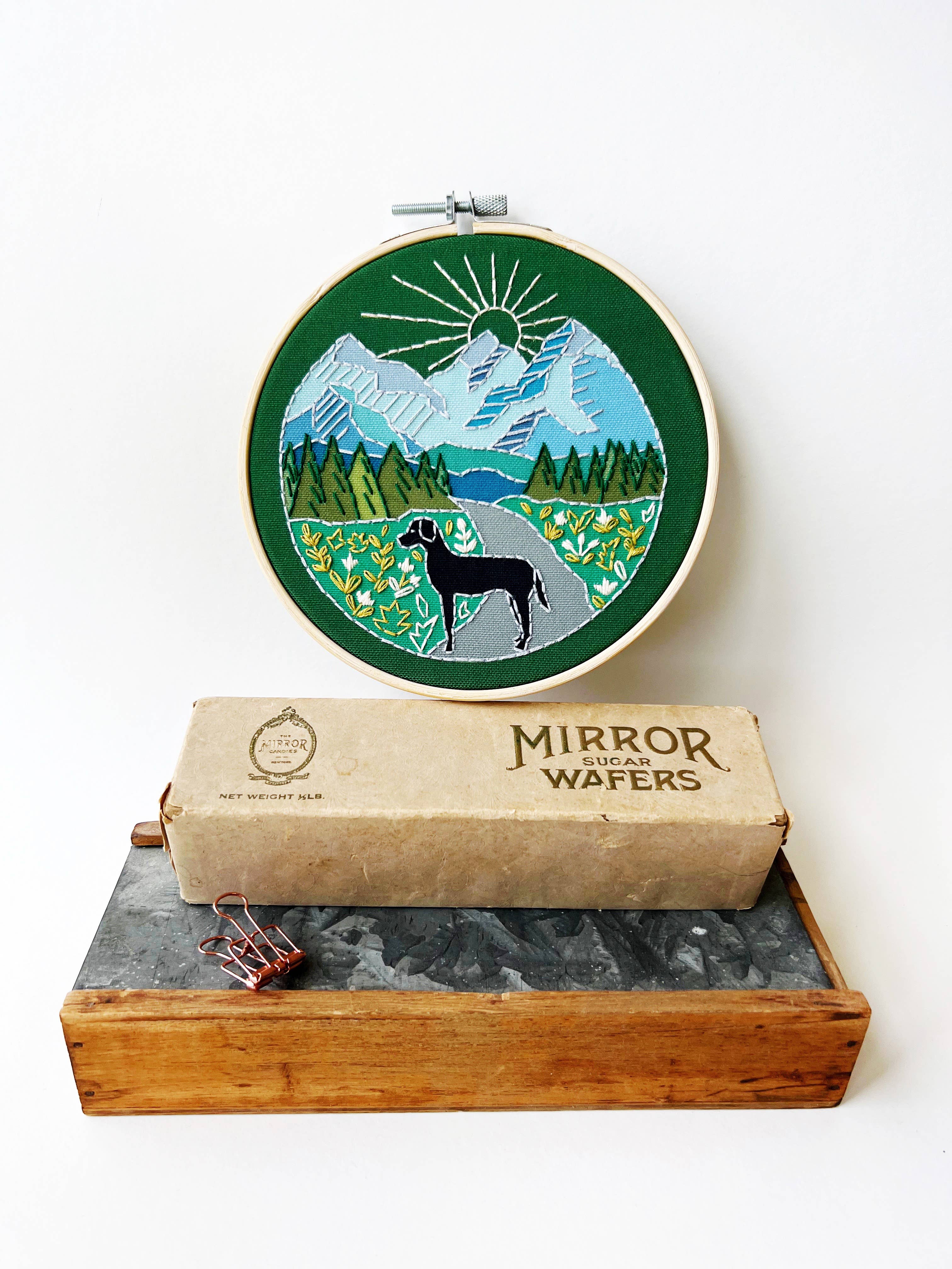 Trail Dog Embroidery Kit - Handcraft Harbor