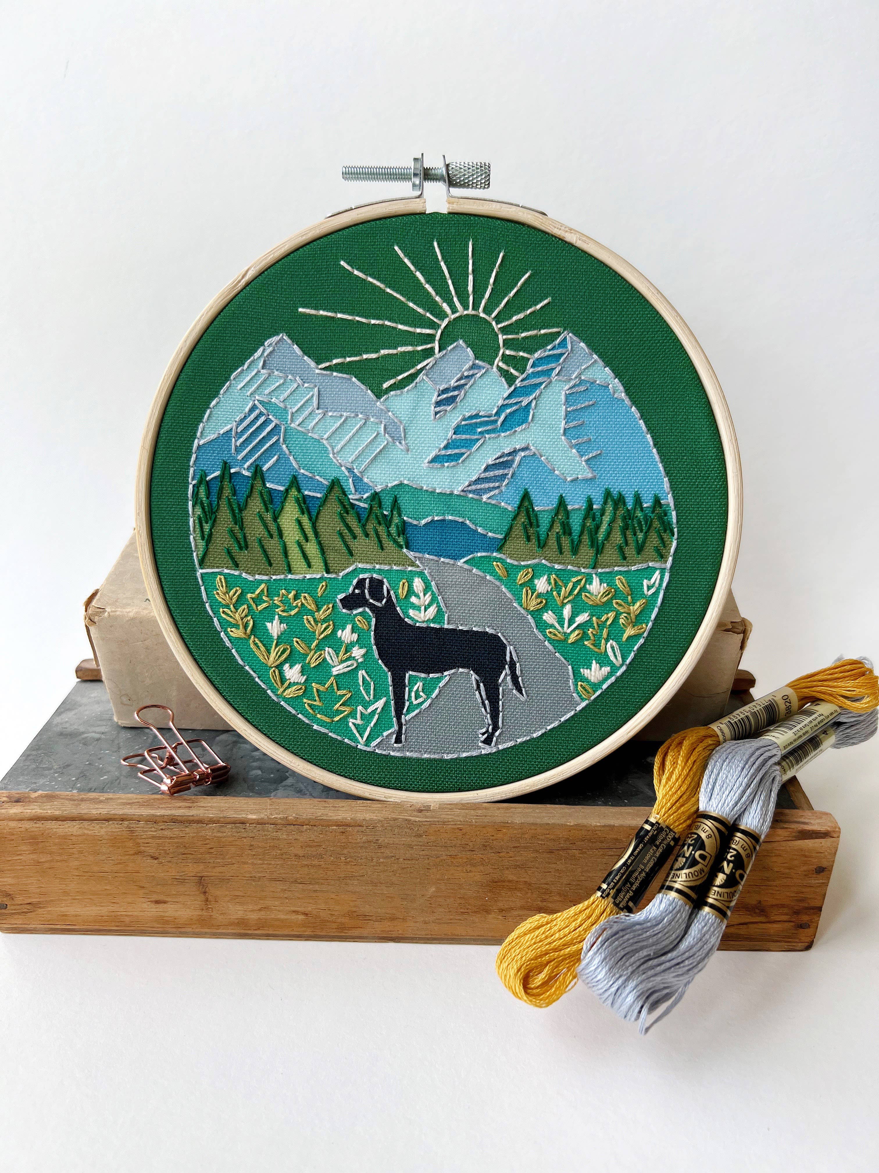 Trail Dog Embroidery Kit - Handcraft Harbor