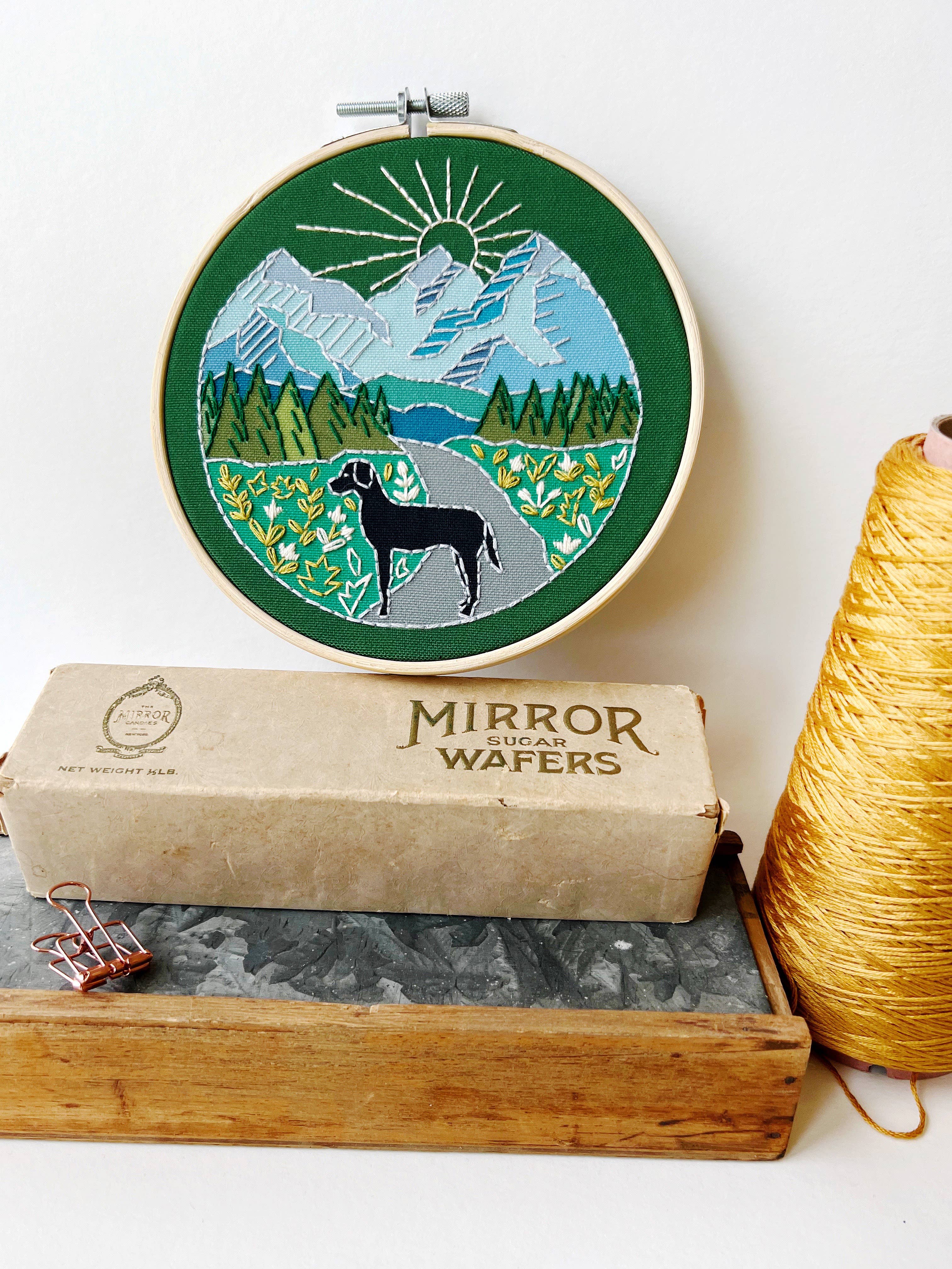 Trail Dog Embroidery Kit - Handcraft Harbor
