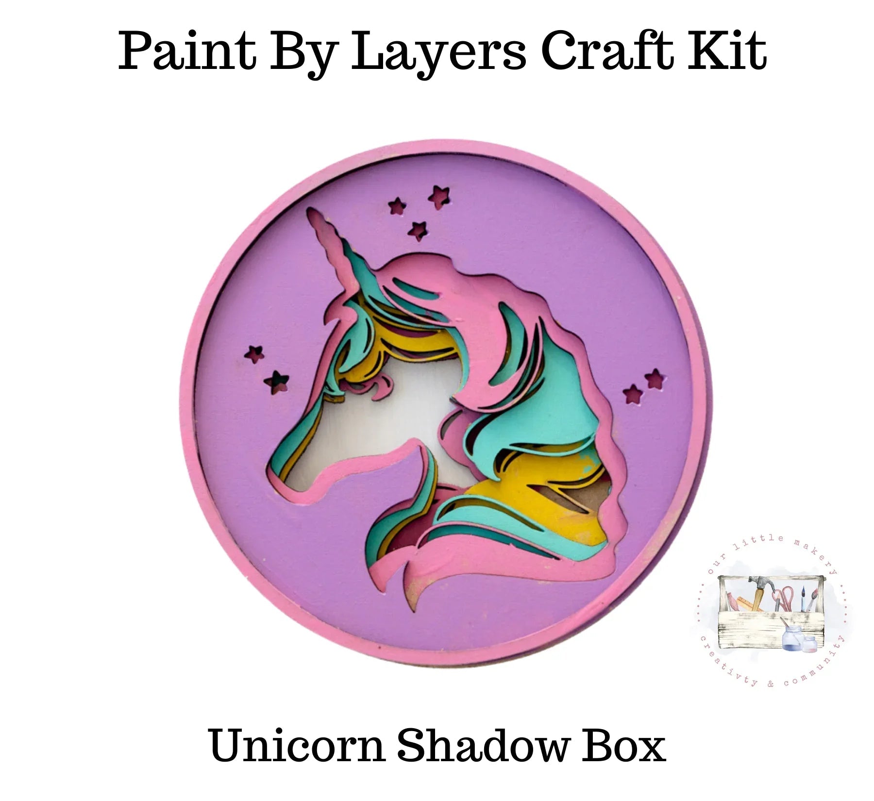 Unicorn Shadow Box Kit - Handcraft Harbor