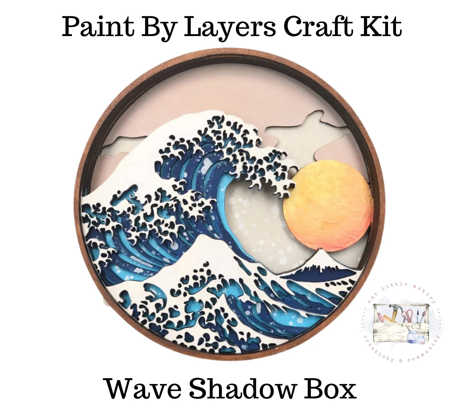 Wave Shadow Box Kit - Handcraft Harbor