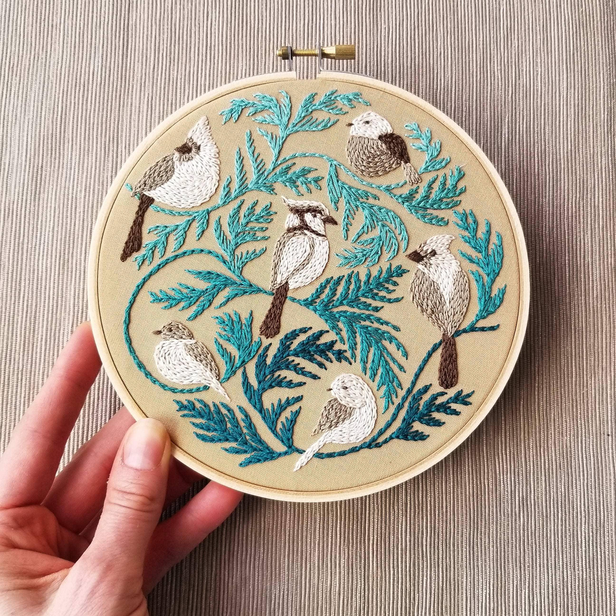Winter Birds Embroidery Kit - Handcraft Harbor