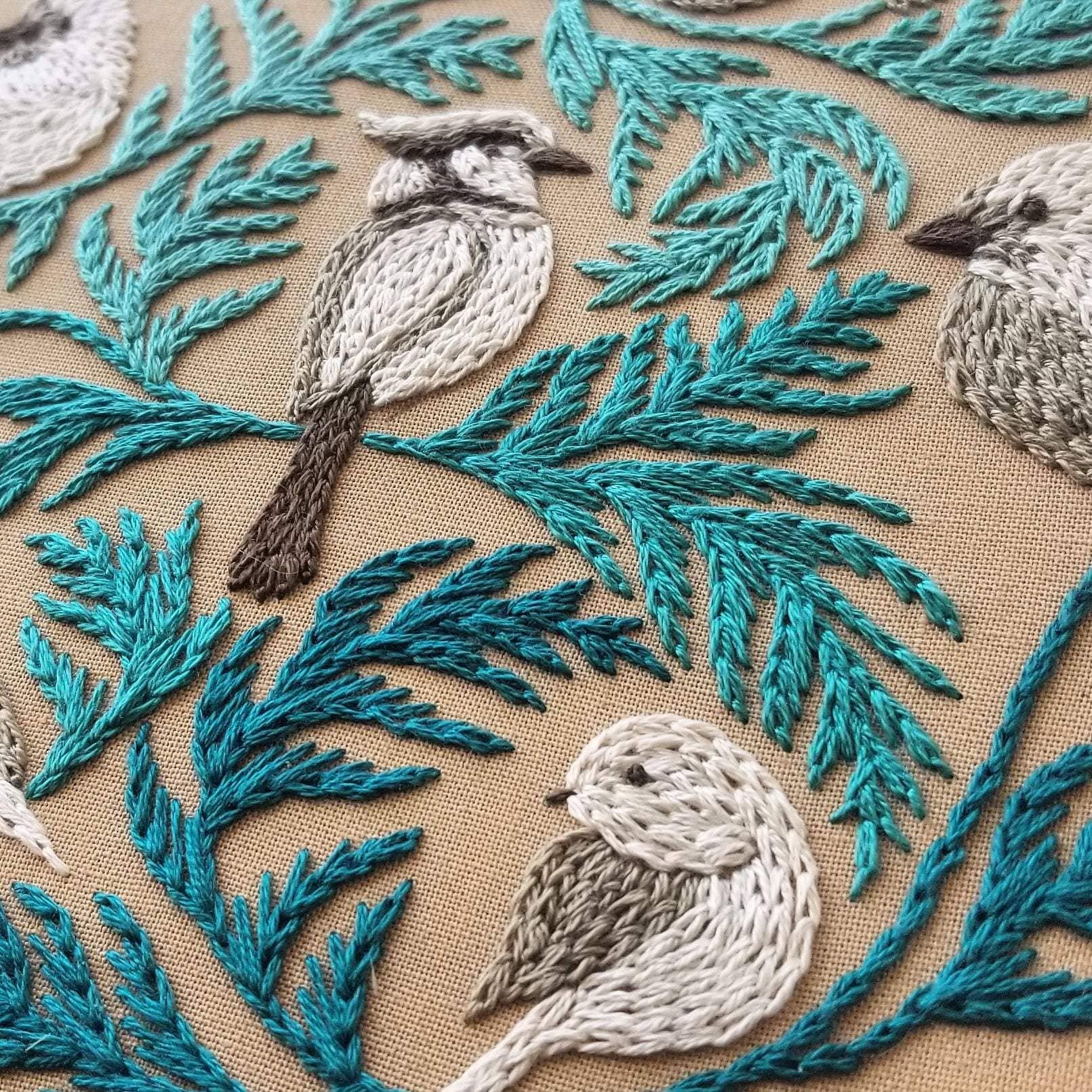 Winter Birds Embroidery Kit - Handcraft Harbor