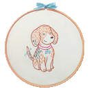 Beagle Embroidery Wall Art Kit
