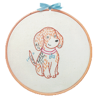 Beagle Embroidery Wall Art Kit
