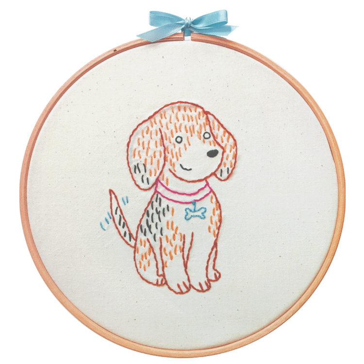 Beagle Embroidery Wall Art Kit