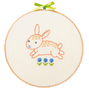 Bunny Embroidery Wall Art Kit