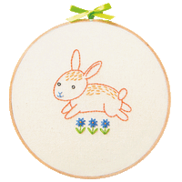 Bunny Embroidery Wall Art Kit