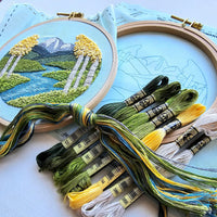 Aspen Vista Landscape Embroidery Kit - Handcraft Harbor