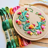 Backyard Geckos Hand Embroidery Kit
