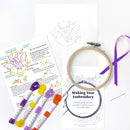 Batty Bat 4" Embroidery Kit - Handcraft Harbor